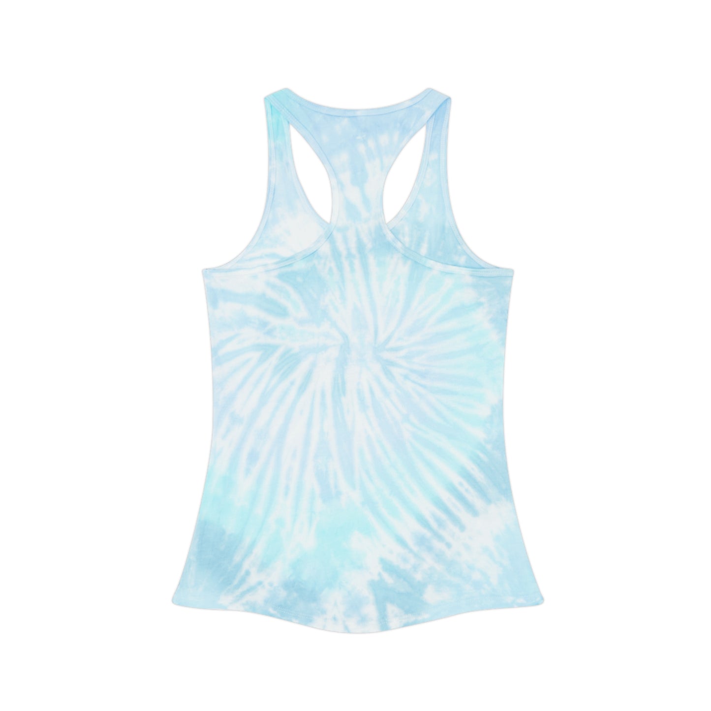 Tie Dye Racerback Tank Top - "There's Madness In My Method" - Trendy Summer Wear, Gift for Artists, Yoga, Beachwear, Relaxed Fit