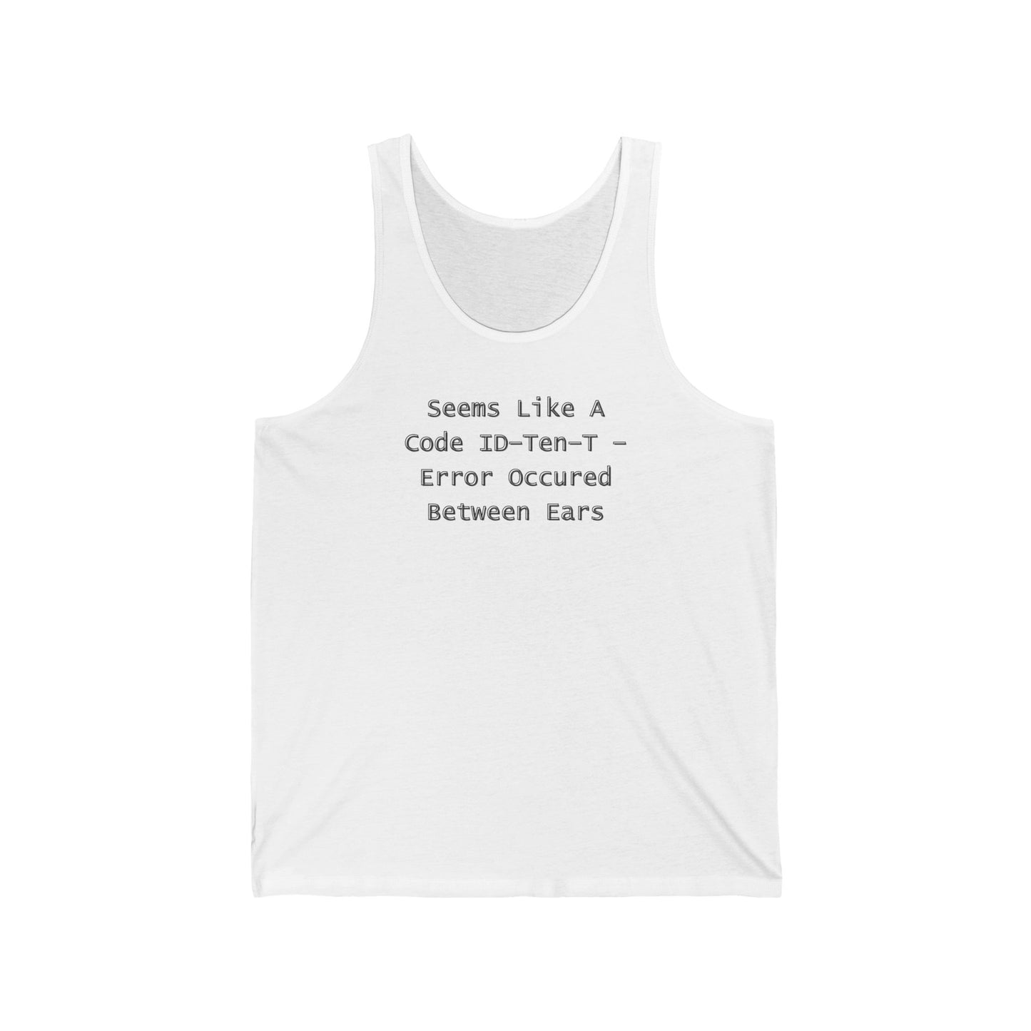 Funny Programmer Unisex Jersey Tank, Coding Humor Shirt, Geeky Gift for Tech Lovers, Casual Summer Wear, Gift for Coders