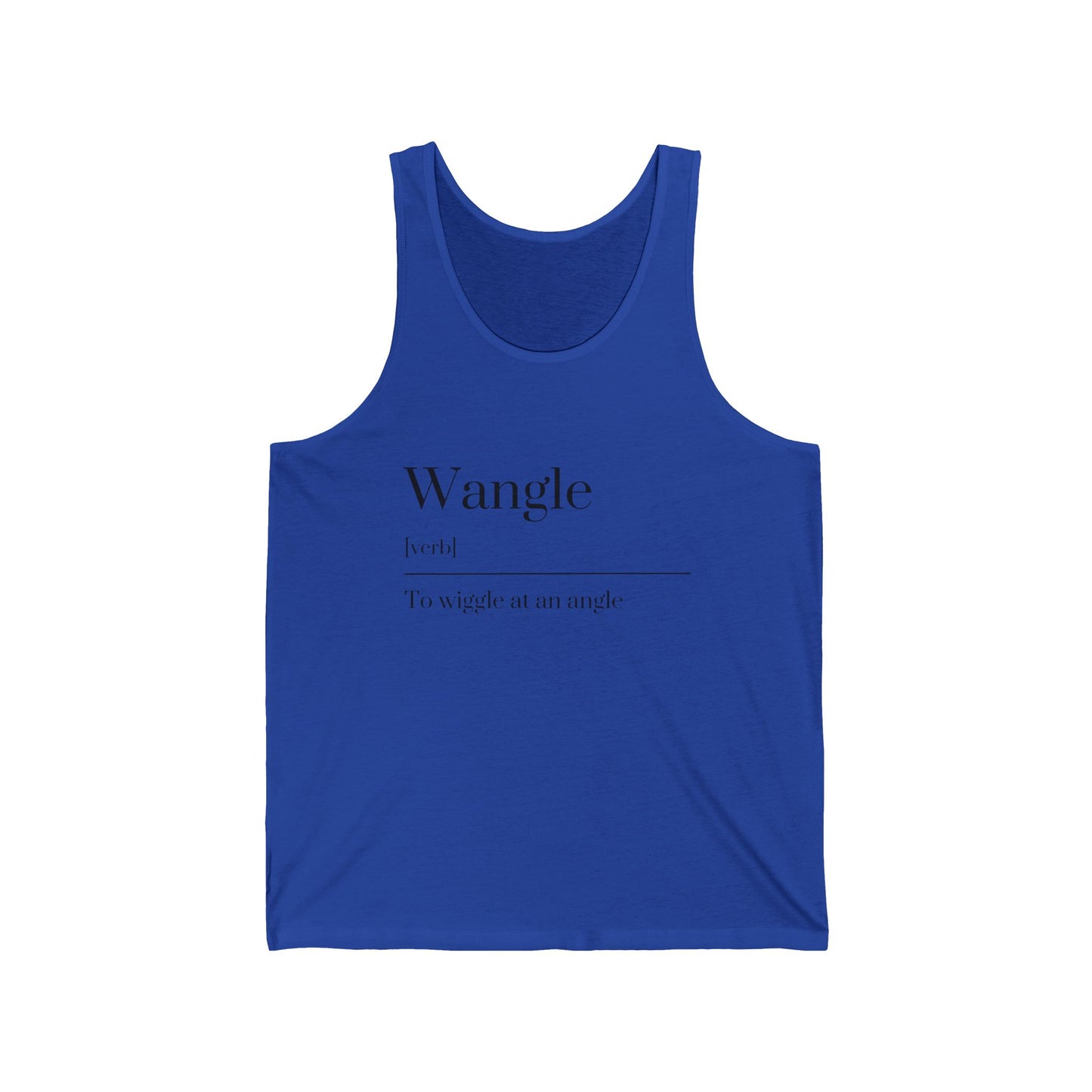 Wangle Unisex Jersey Tank - Fun Casual Wear, Perfect for Summer, Unique Gift, Fitness, Everyday Relaxation
