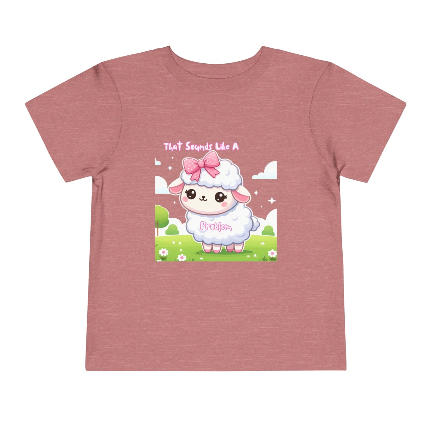 Cute Toddler Short Sleeve Tee - 'Tied Softly Like A Pretty Lamb' Design