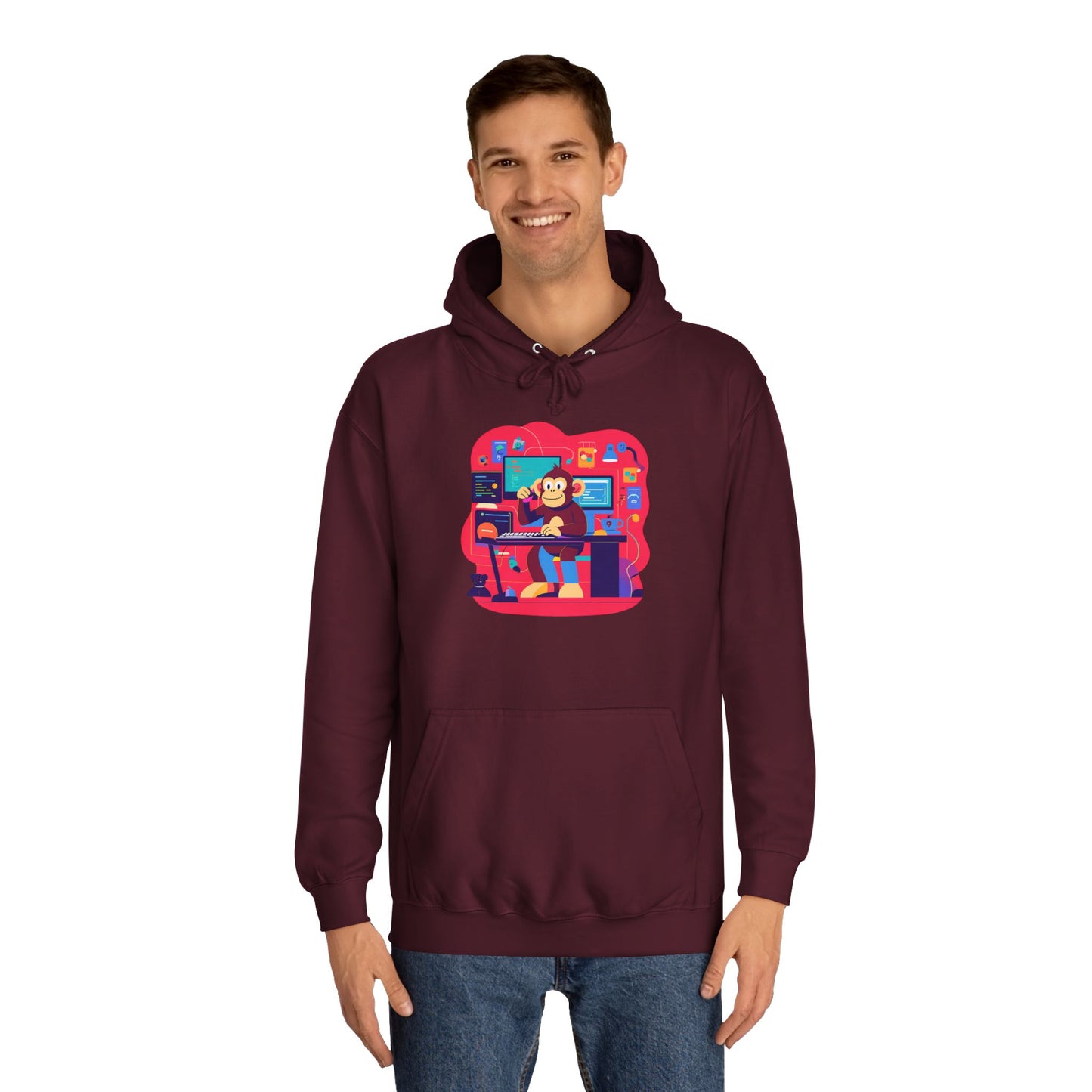 Colorful College Hoodie, Unisex Sweatshirt, School Spirit Wear, Gift for Students, Cozy Campus Apparel, College Graduation Gift