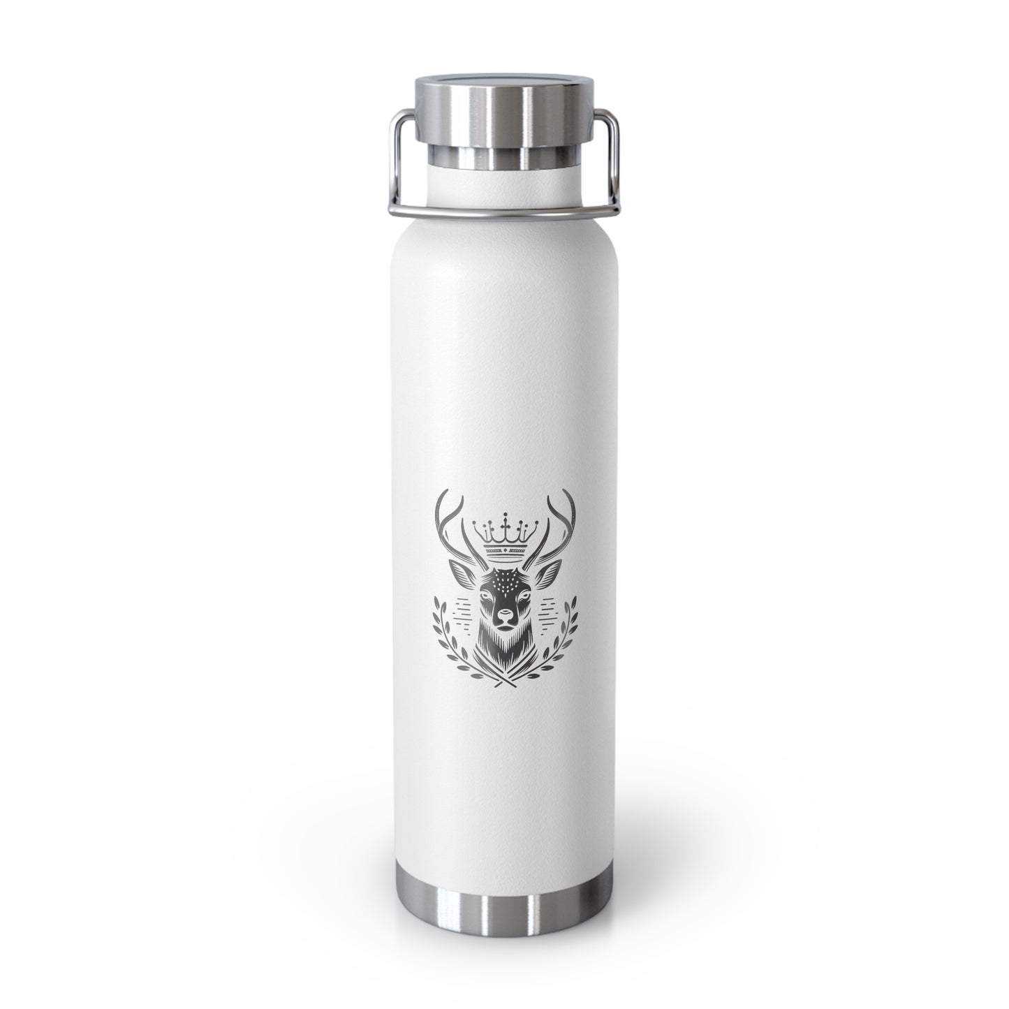 Stylish Copper Insulated Water Bottle - 22oz with Engraved Deer Design - Oh Deer Lord