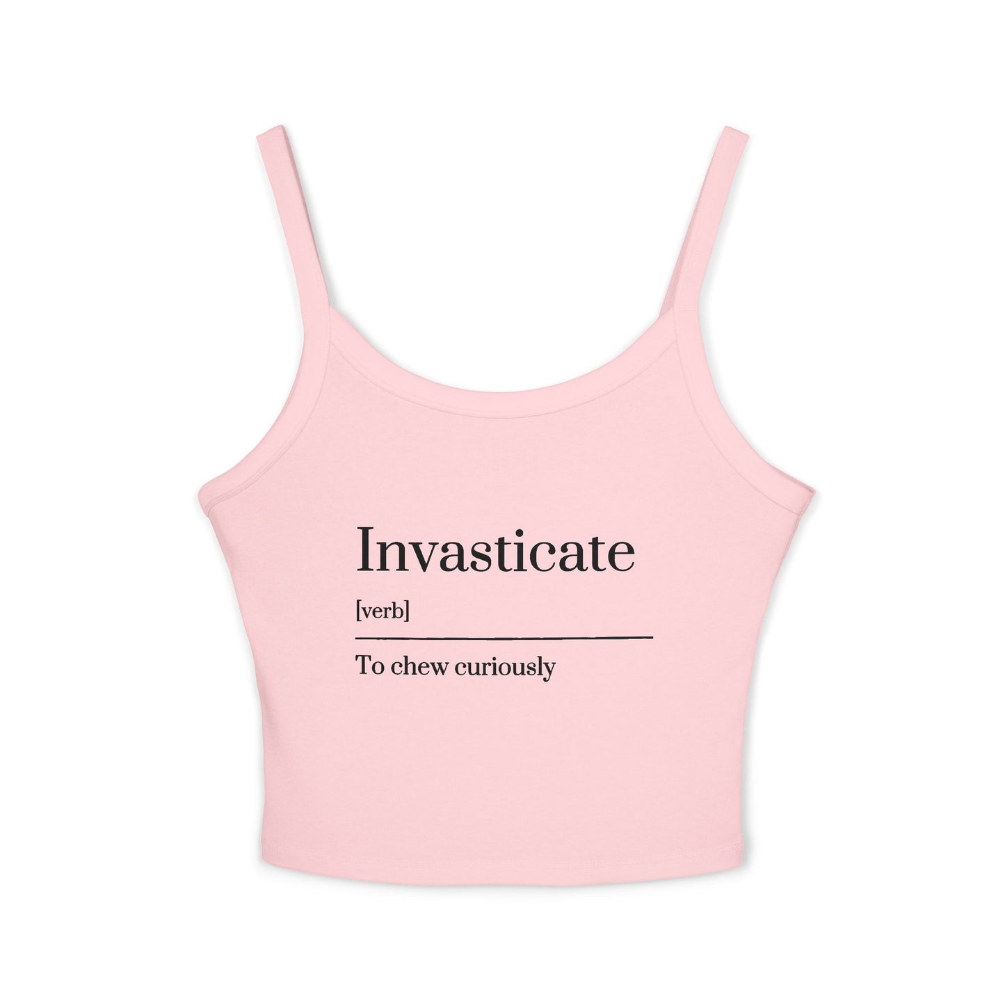 Curious Chew Tank Top | Summer Casual Wear, Trendy Spaghetti Strap, Gift for Foodies, Cute Summer Outfit, Flirty Top