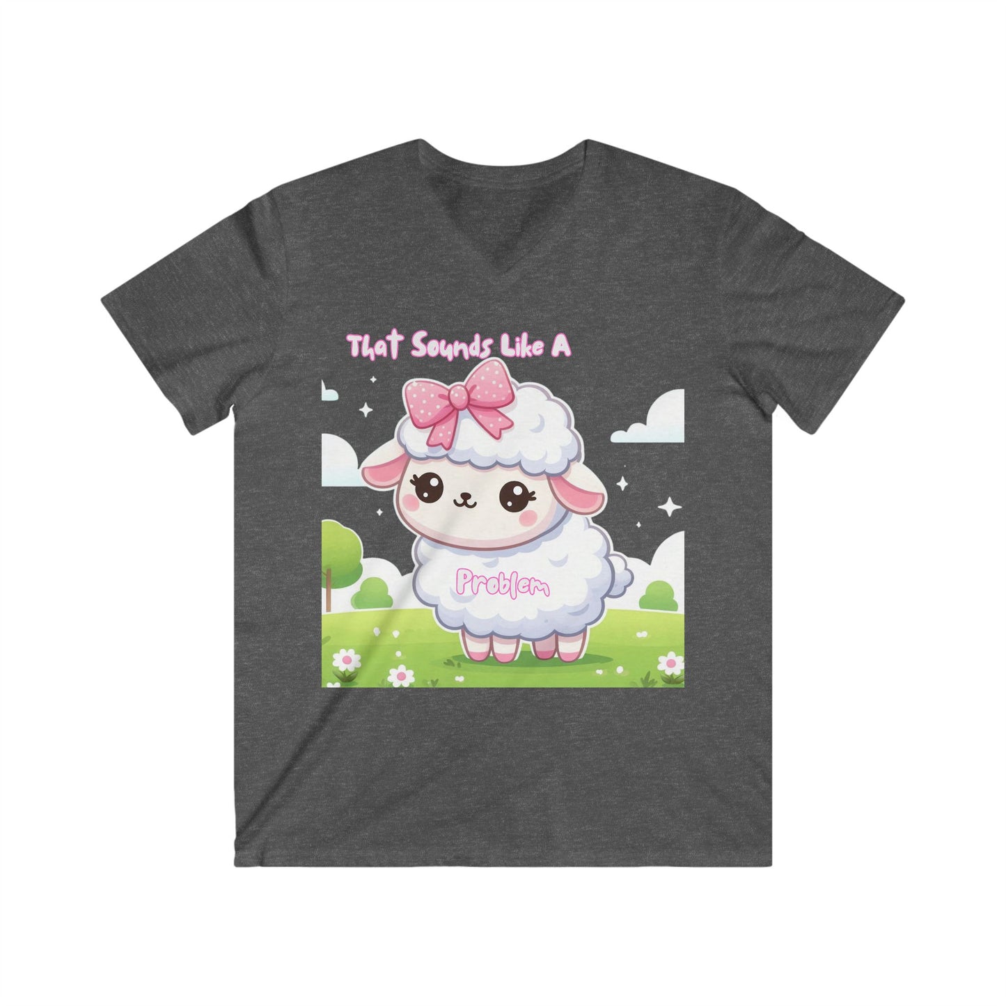 Ewe Problem Men's Fitted V-Neck Short Sleeve Tee