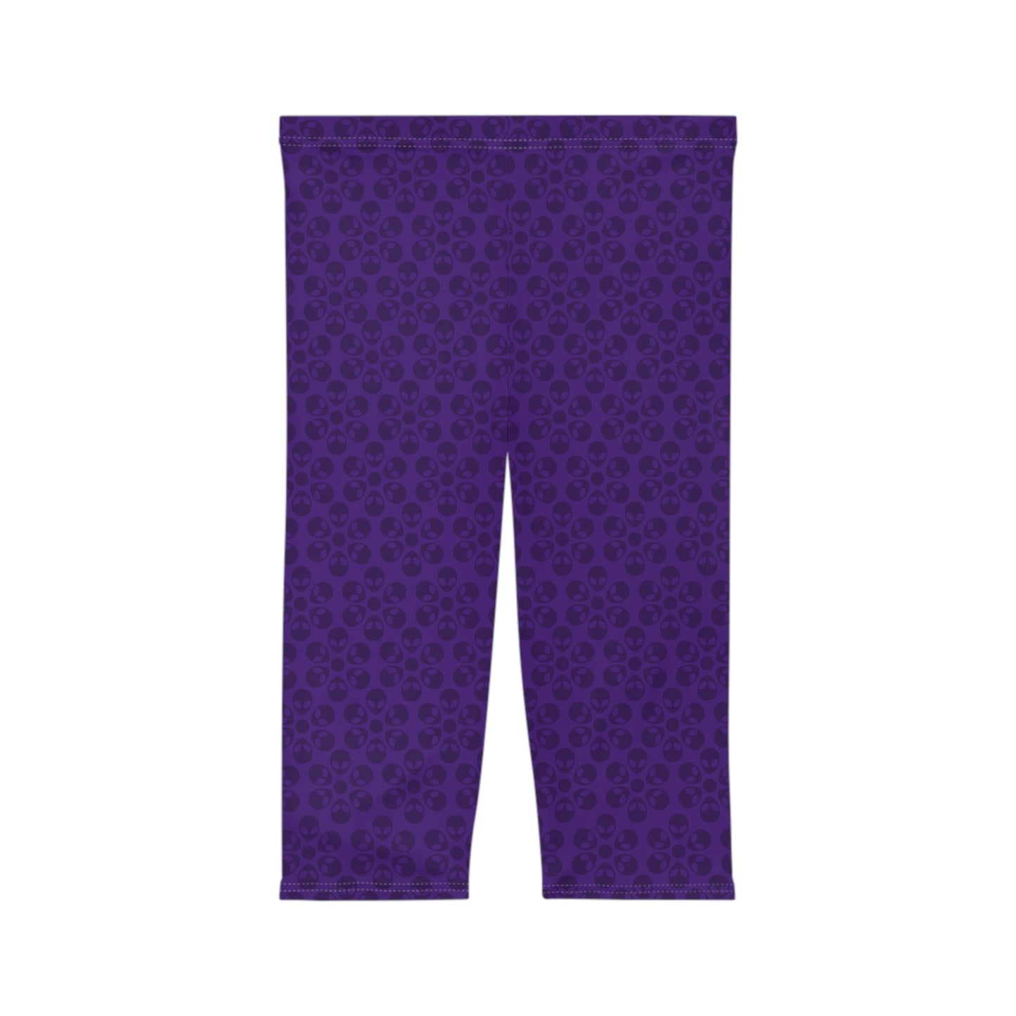 Women’s Capri Leggings Alien Flowers Purple