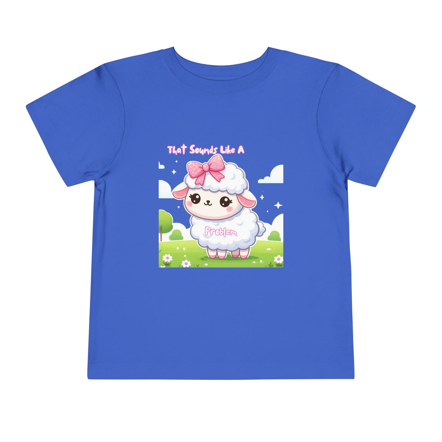 Cute Toddler Short Sleeve Tee - 'Tied Softly Like A Pretty Lamb' Design