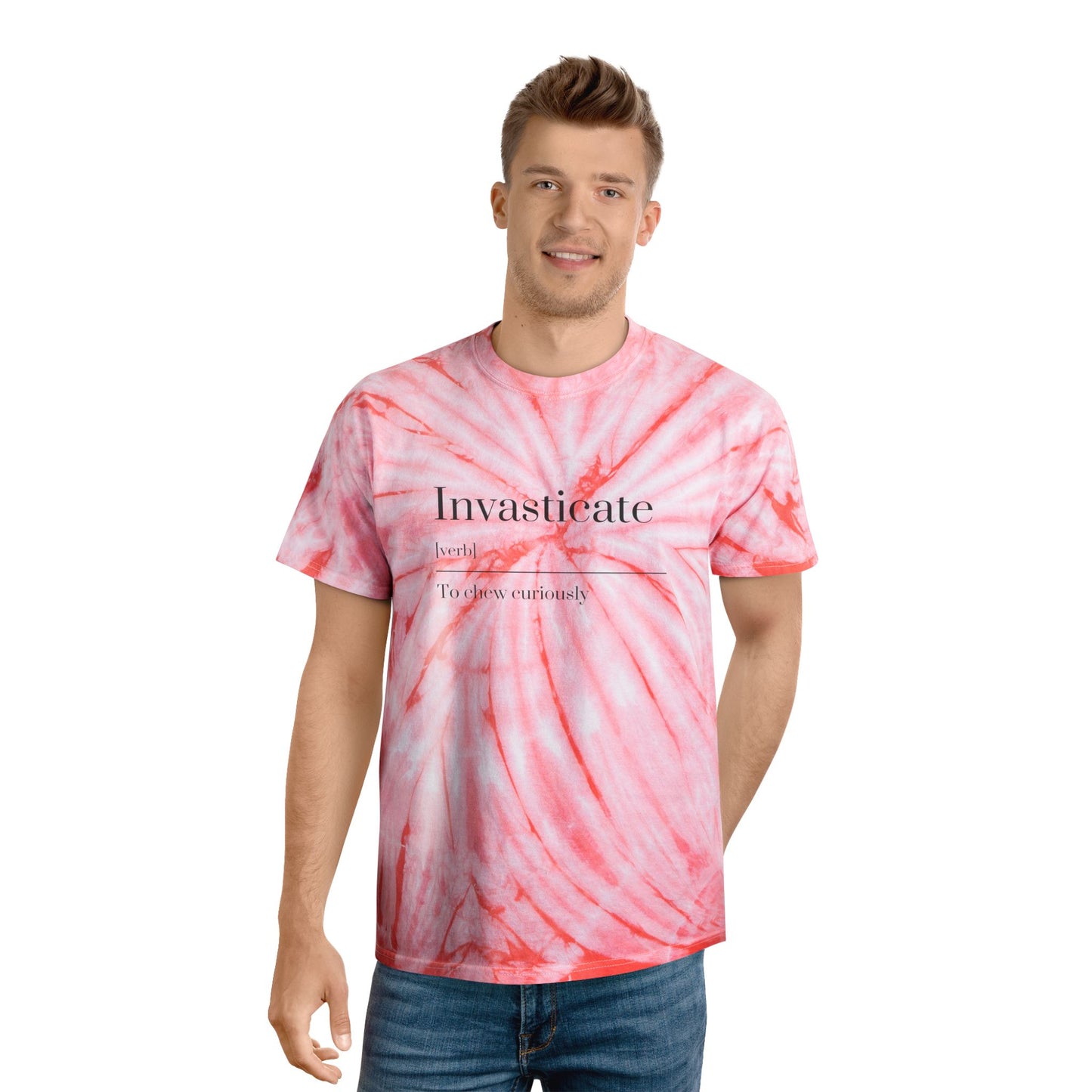 Sunny Tie-Dye Tee, Invasticate, Casual Summer Shirt, Gift for Her, Vibrant Everyday Wear, Boho Style T-Shirt