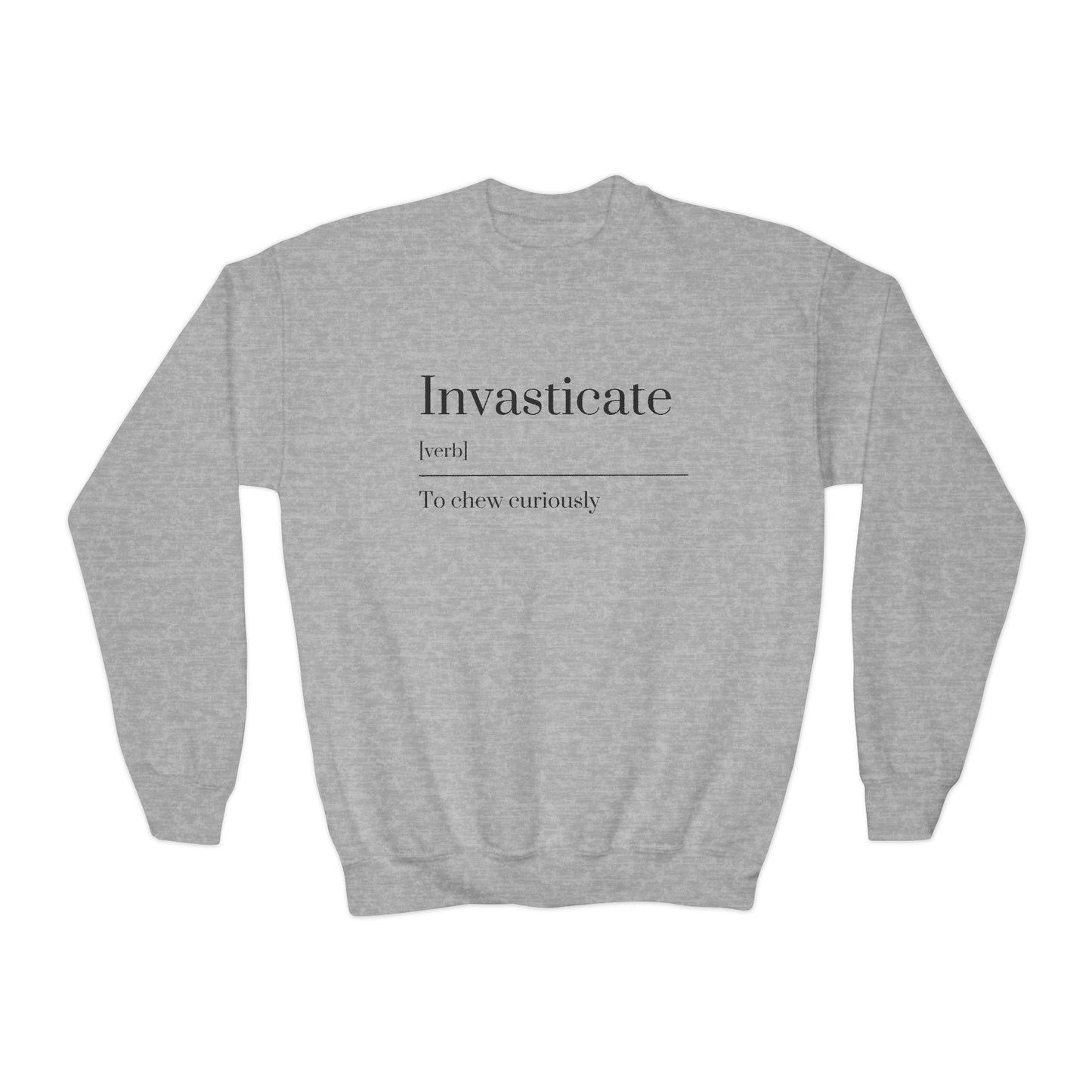 Invasticate Youth Crewneck Sweatshirt, Cool Sweatshirt for Kids, Youth Clothing, Trendy Apparel, Inspirational Gift, Cozy Fashion