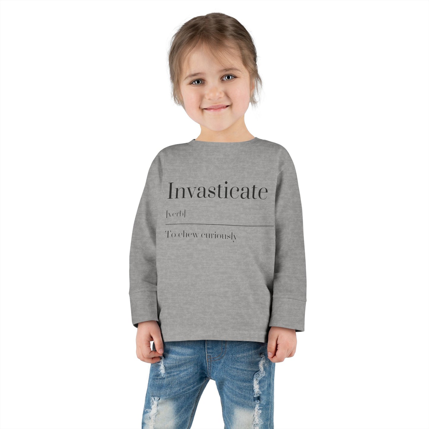 Toddler Long Sleeve Tee with Inspirational Quote, Cute Kids Shirt, Kids Gift, Motivational Toddler Apparel, Cozy Everyday Top