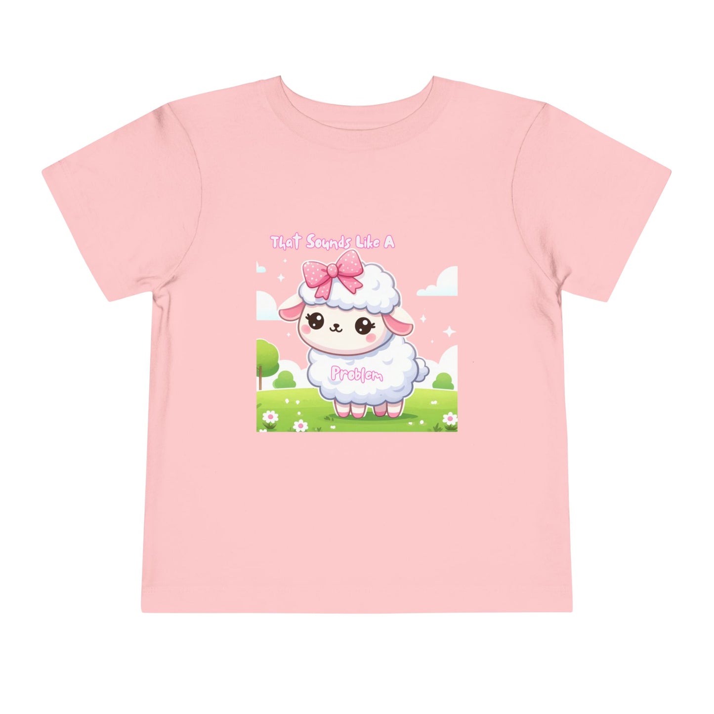 Cute Toddler Short Sleeve Tee - 'Tied Softly Like A Pretty Lamb' Design