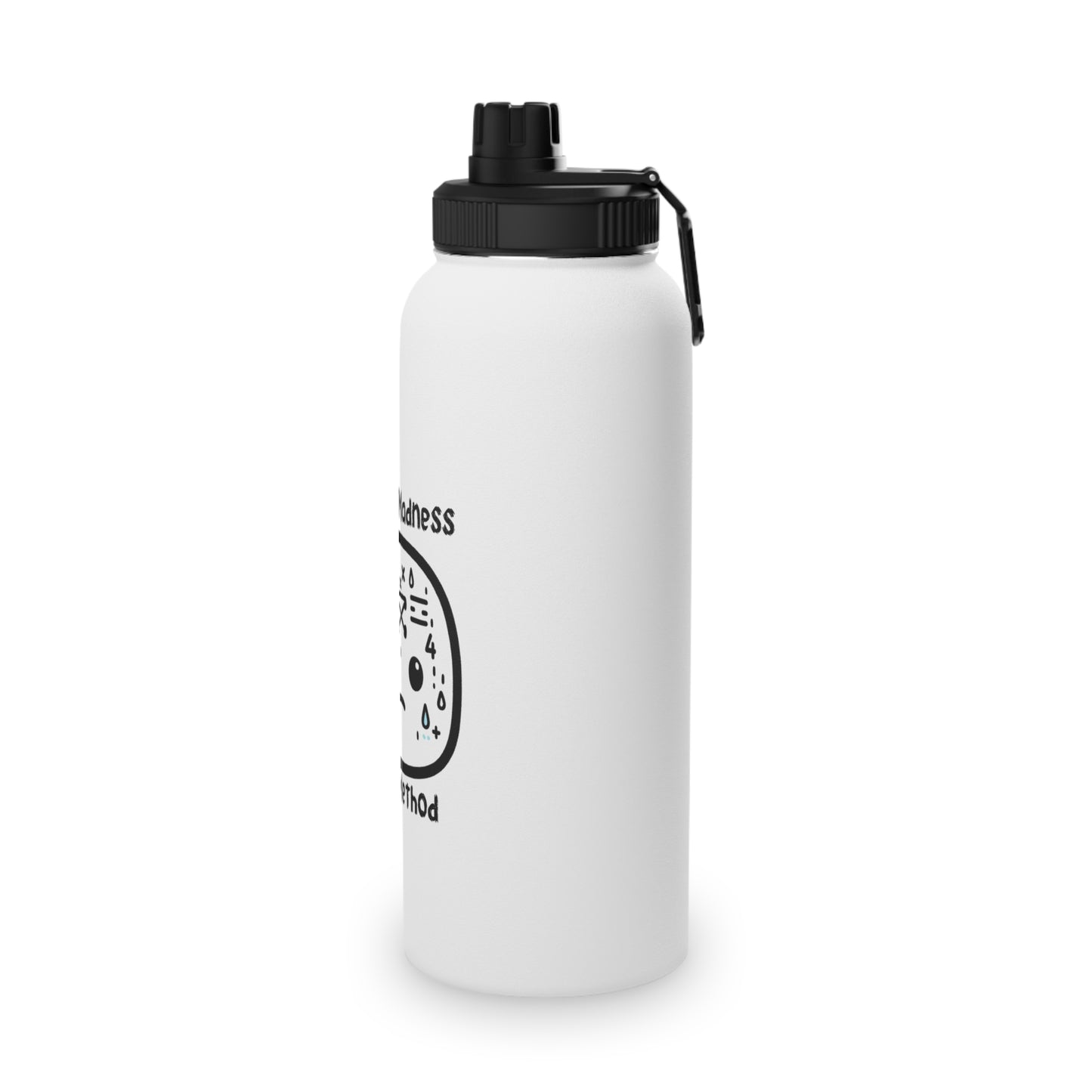 Funny Motivational Stainless Steel Water Bottle - "There’s Madness In My Method" - Ideal for Athletes & Fitness Enthusiasts