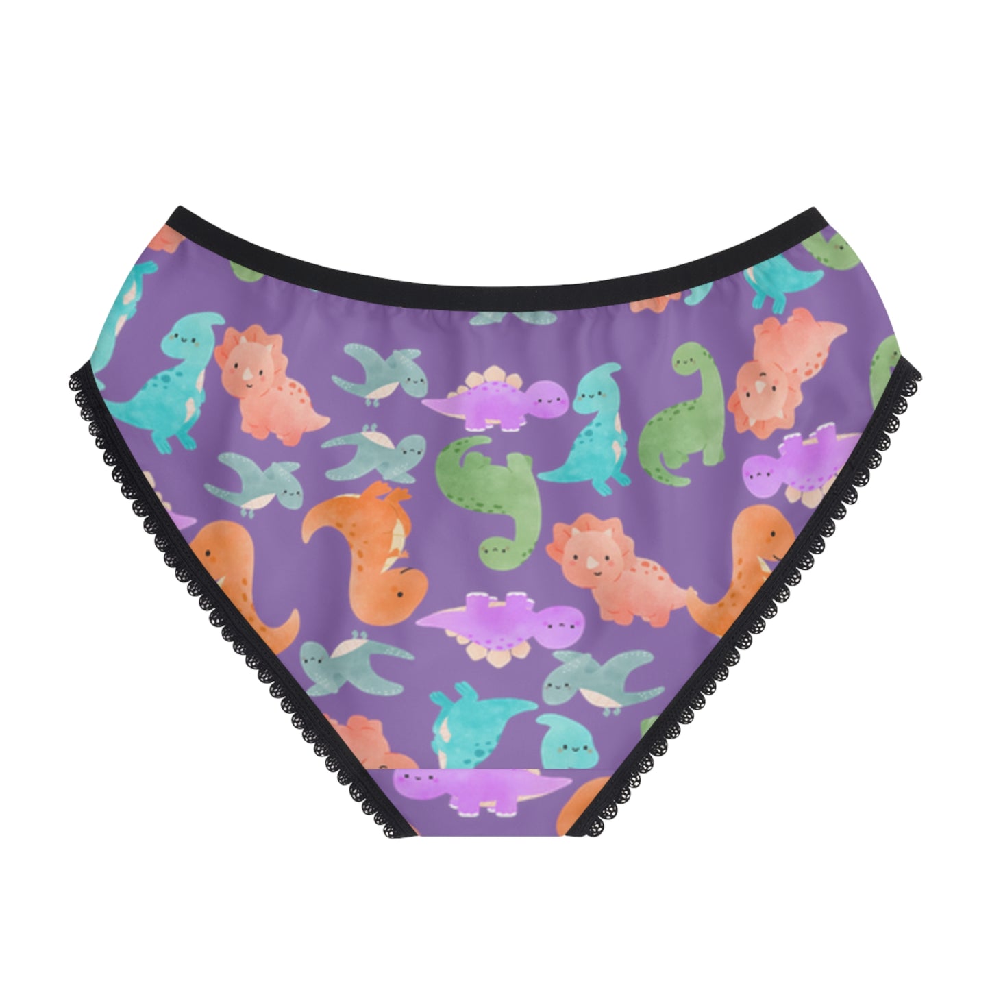 Colorful Womens Briefs with Fun Animal Patterns Cute Underwear AOP Lingerie Gifts for Her Comfortable Daily Wear Rainbow Dinos Light Purple