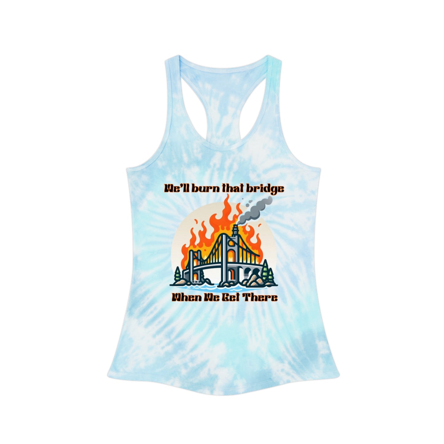 Tie Dye Racerback Tank Top, Trendy Summer Apparel, Motivational Workout Gear, Outdoor Festival Attire, Beach Day Essential, Unique Gift Idea