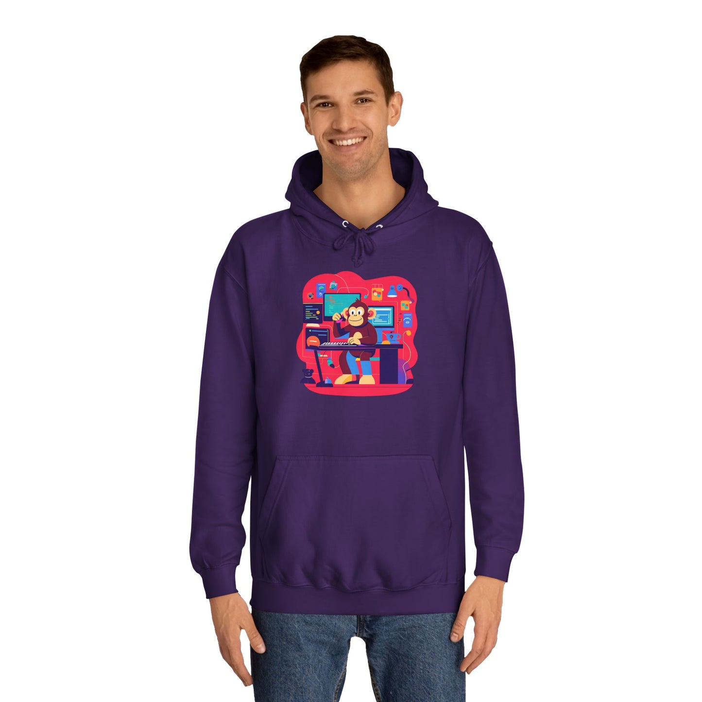 Colorful College Hoodie, Unisex Sweatshirt, School Spirit Wear, Gift for Students, Cozy Campus Apparel, College Graduation Gift