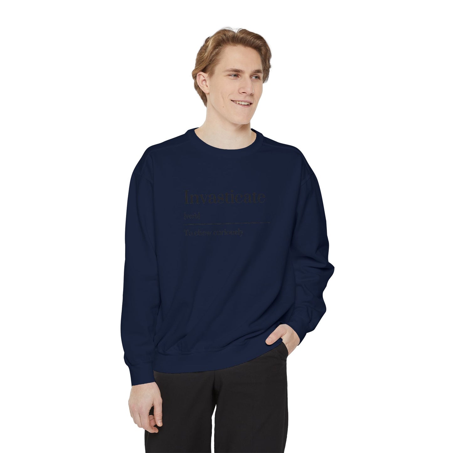 Curious Chewer Sweatshirt, Cozy Casual Wear, Unique Gift Idea, Trendy Fashion Layer, Perfect for Gifting, Fun Vocabulary Apparel