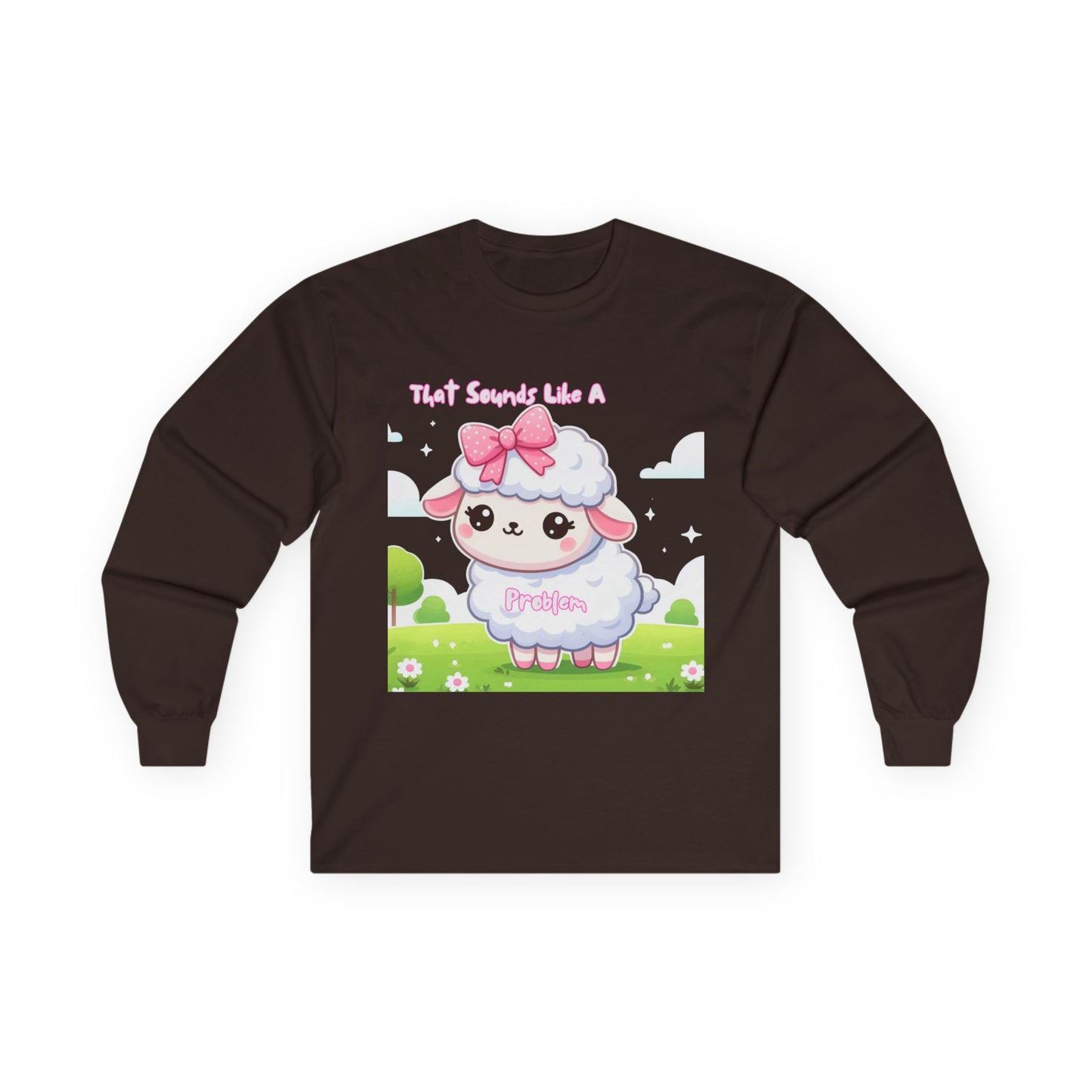 Cute Lamb Long Sleeve Tee for Animal Lovers - "That's Sounds Like A Pet" Design
