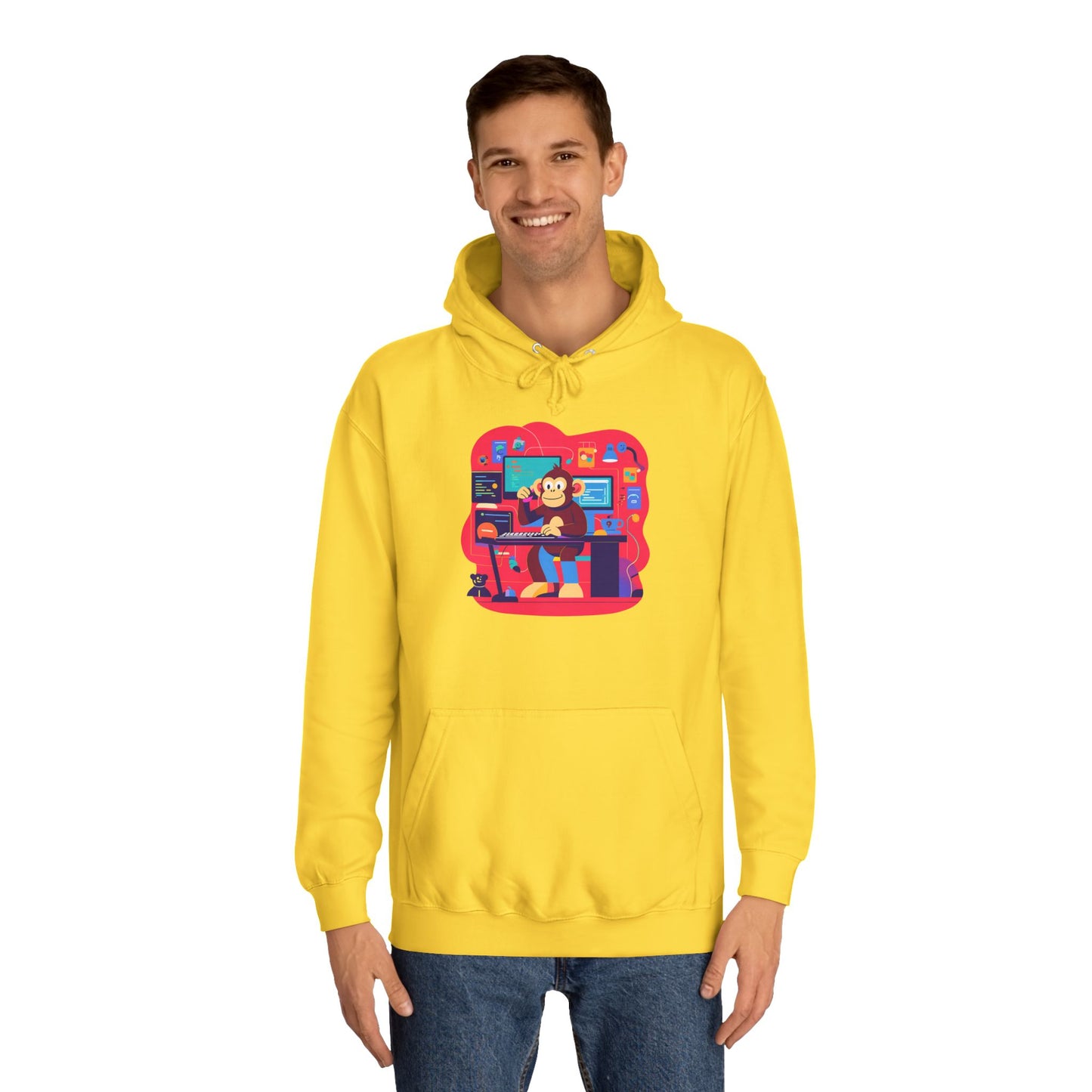 Colorful College Hoodie, Unisex Sweatshirt, School Spirit Wear, Gift for Students, Cozy Campus Apparel, College Graduation Gift