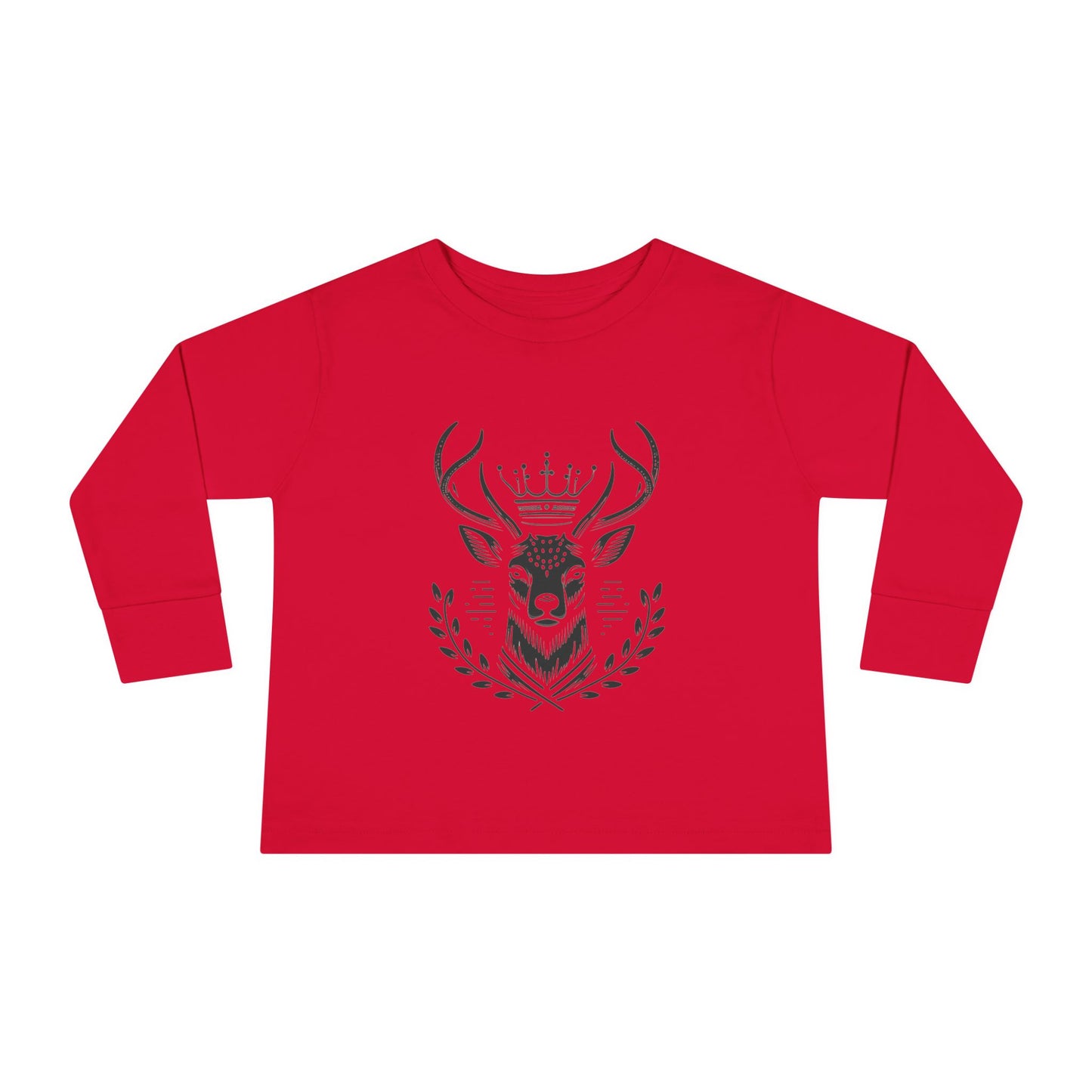 Crowned Deer Toddler Long Sleeve Tee - Oh Deer Lord