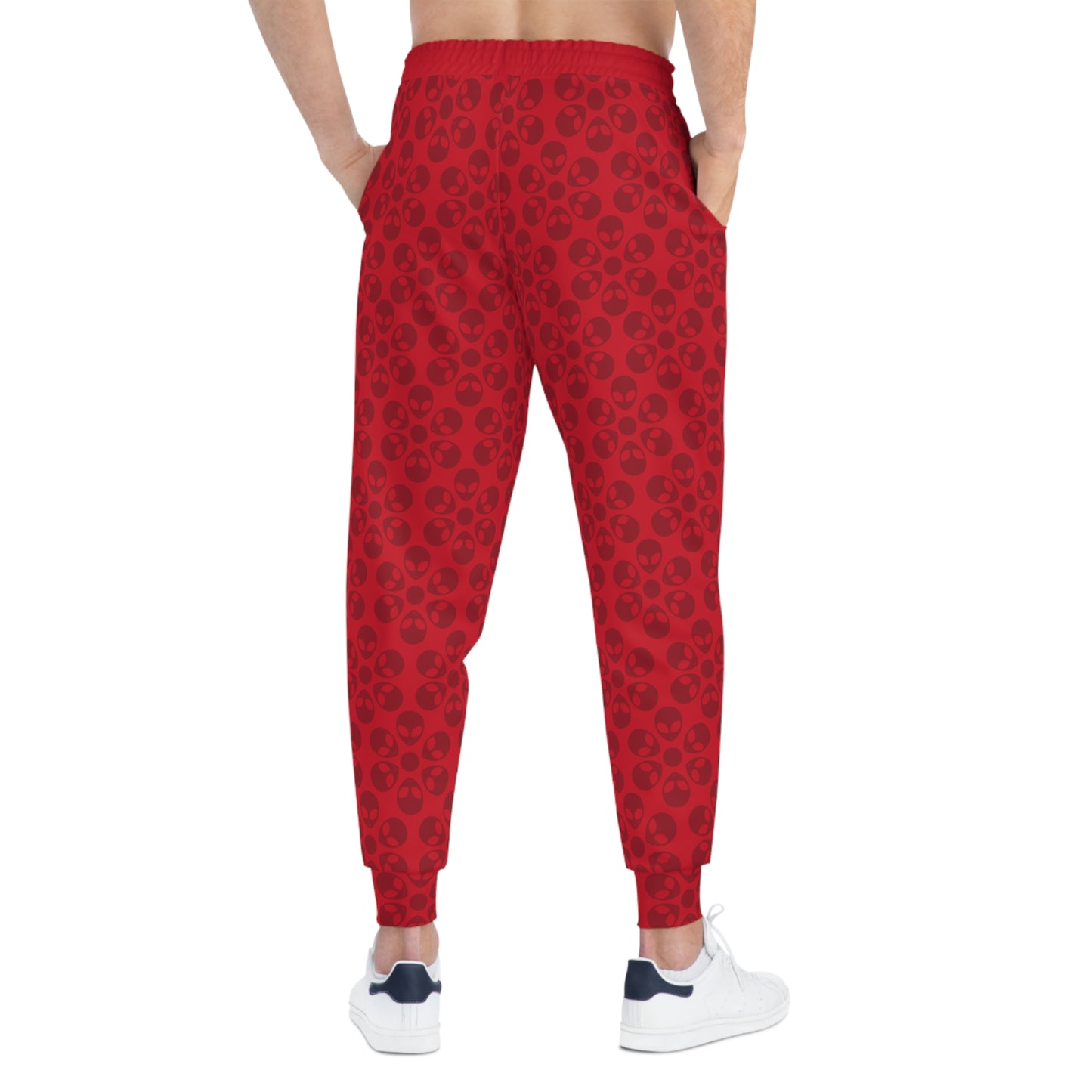 Stylish Floral Athletic Joggers Trendy Joggers Comfortable Workout Pants Casual Loungewear Gifts for Fitness Lovers Alien Flowers Dark Red