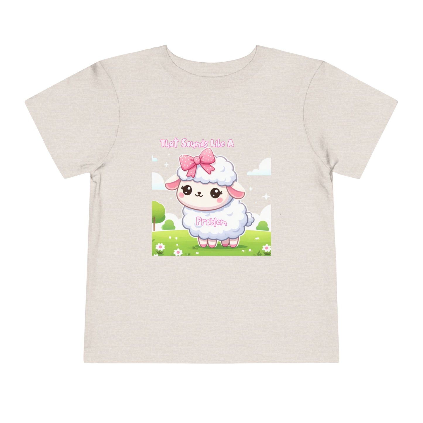Cute Toddler Short Sleeve Tee - 'Tied Softly Like A Pretty Lamb' Design