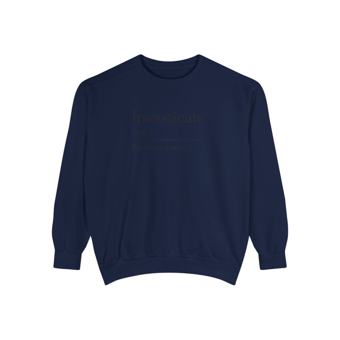 Curious Chewer Sweatshirt, Cozy Casual Wear, Unique Gift Idea, Trendy Fashion Layer, Perfect for Gifting, Fun Vocabulary Apparel