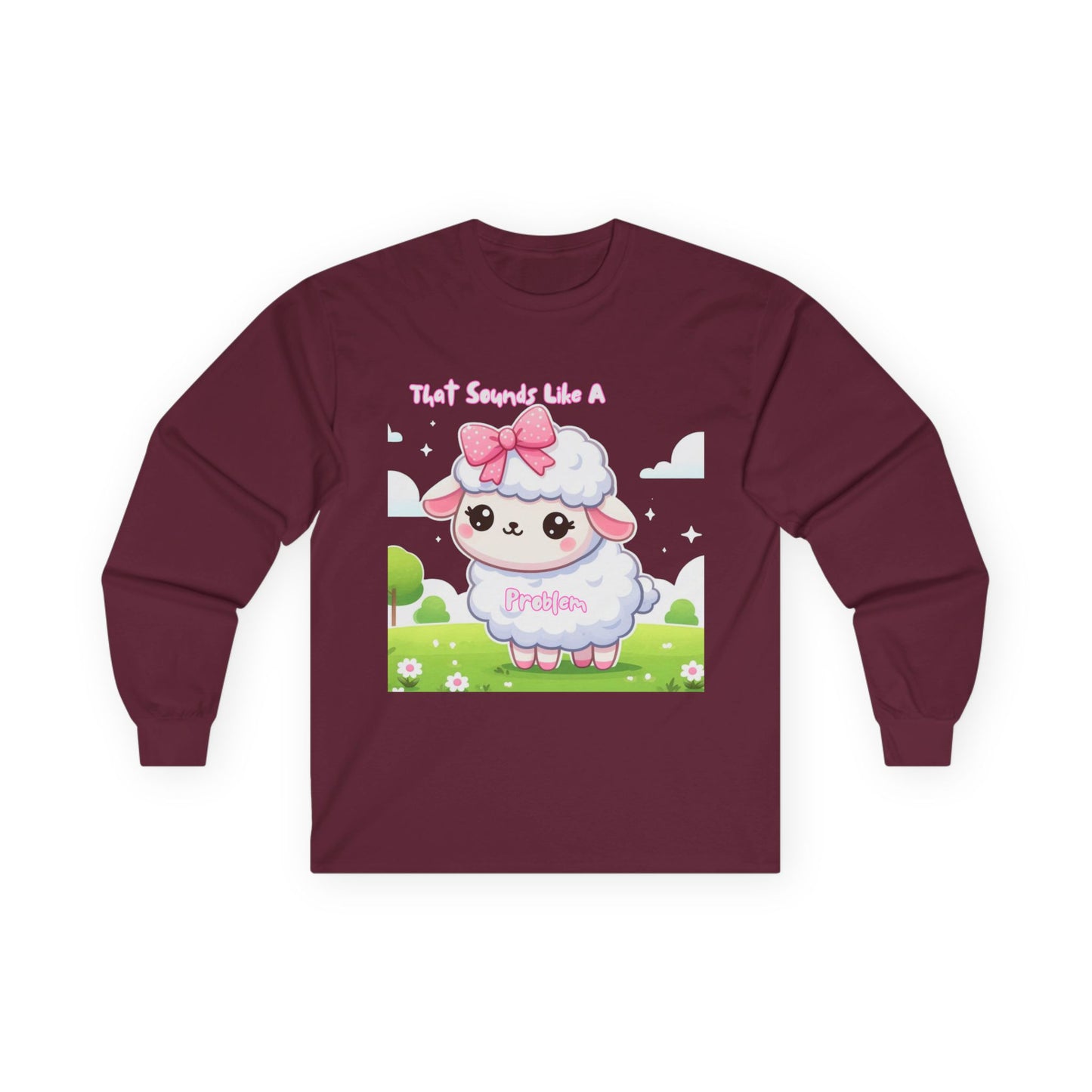 Cute Lamb Long Sleeve Tee for Animal Lovers - "That's Sounds Like A Pet" Design