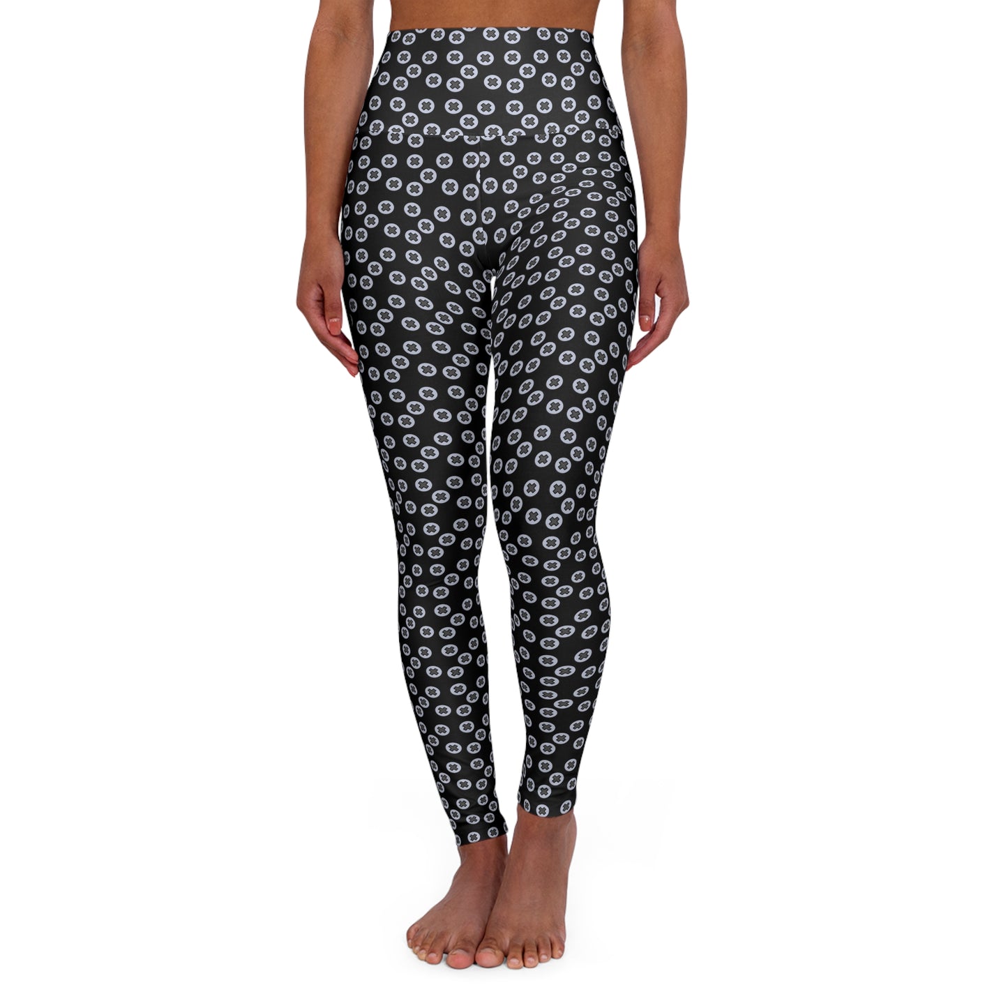 Comfortable High Waisted Yoga Leggings, Stylish Activewear, Fitness Leggings, Gym Wear, Trendy Workout Gear, Perfect Gift for Yogis - Black