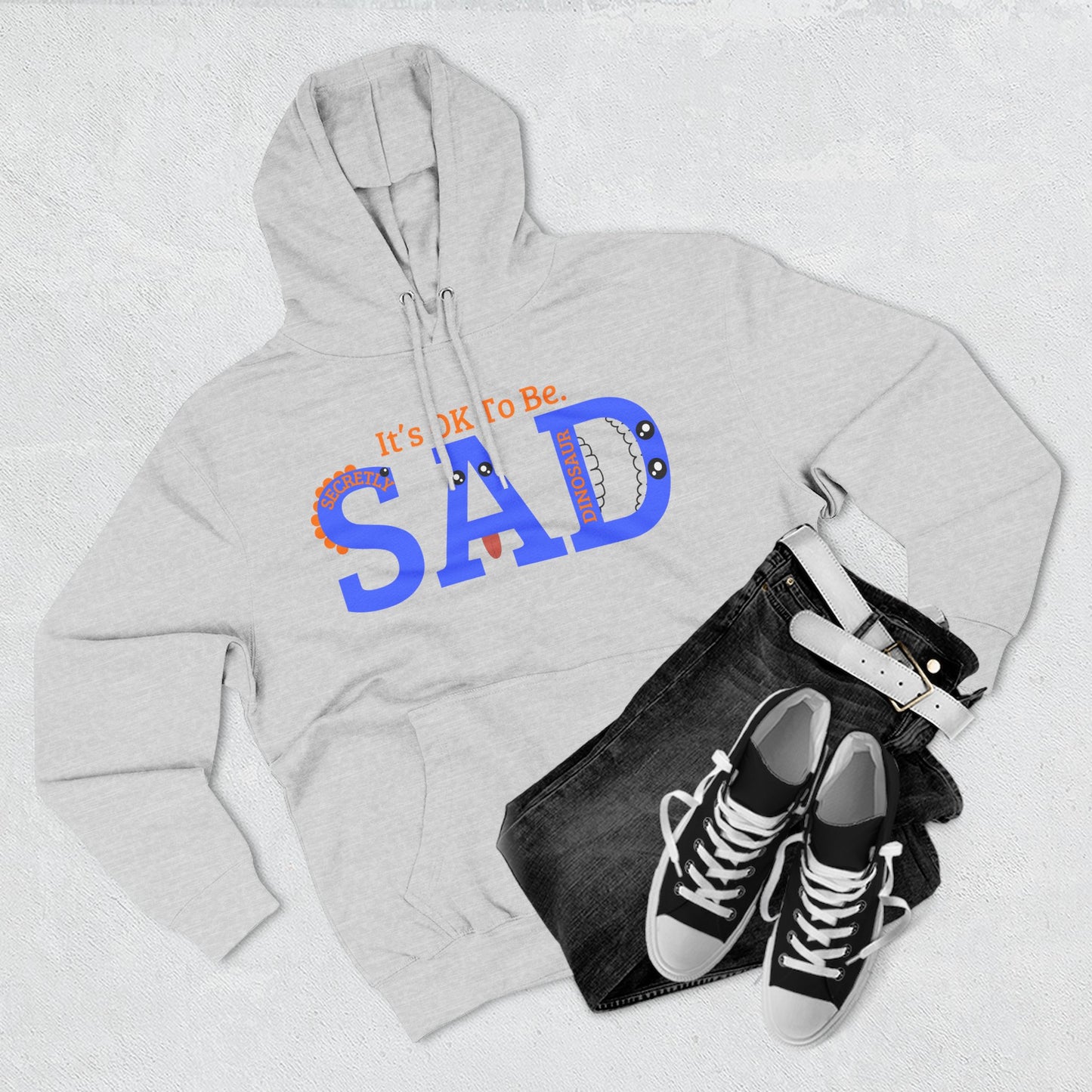 SAD Three-Panel Fleece Hoodie