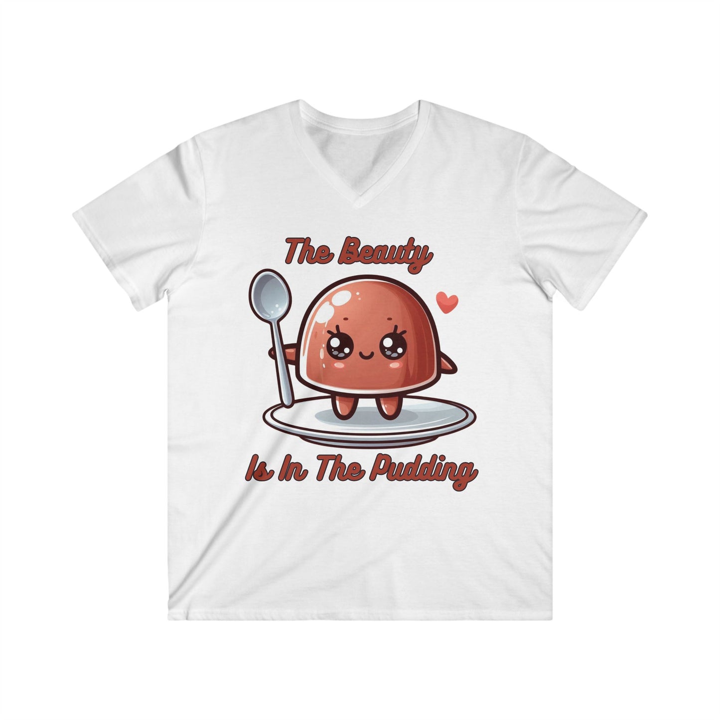 Pudding - Men's Fitted V-Neck Short Sleeve Tee