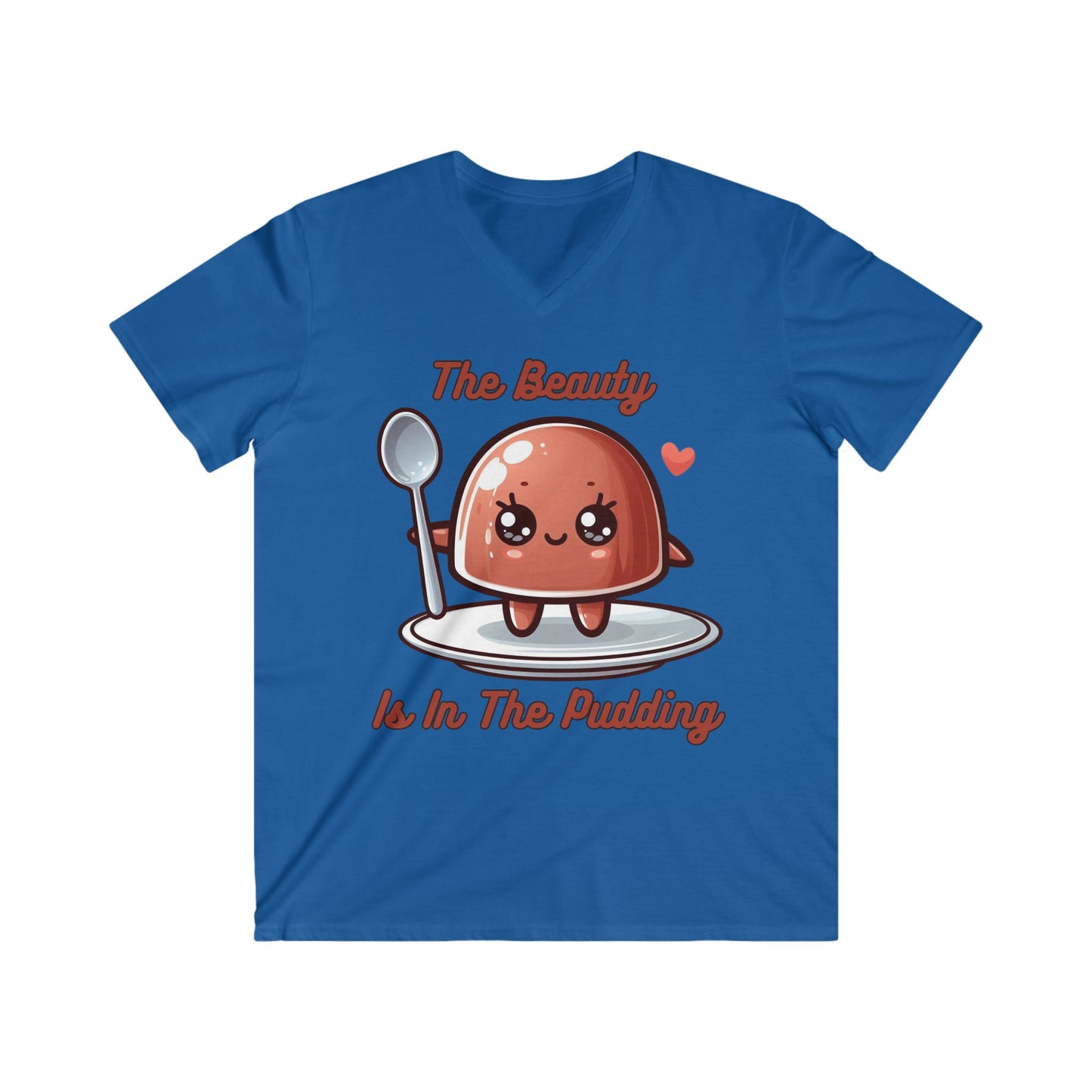Pudding - Men's Fitted V-Neck Short Sleeve Tee