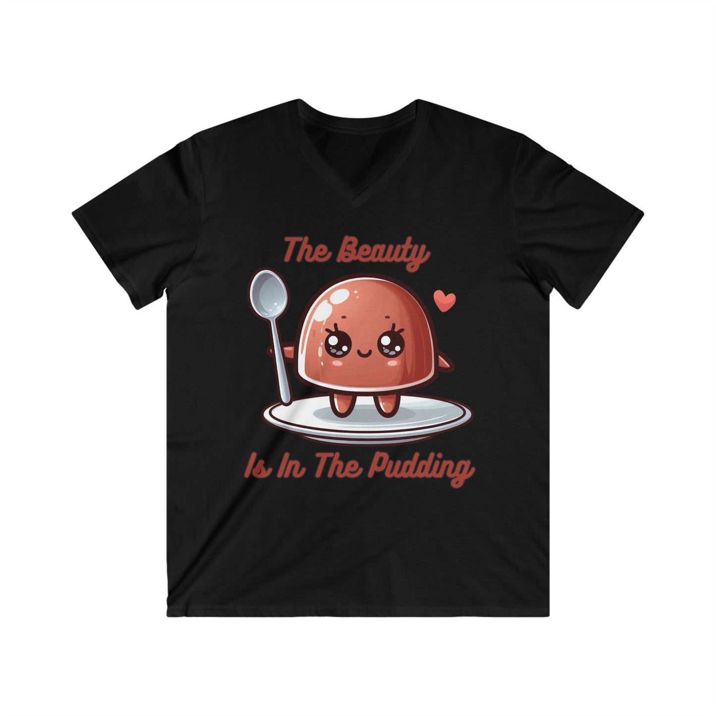 Pudding - Men's Fitted V-Neck Short Sleeve Tee
