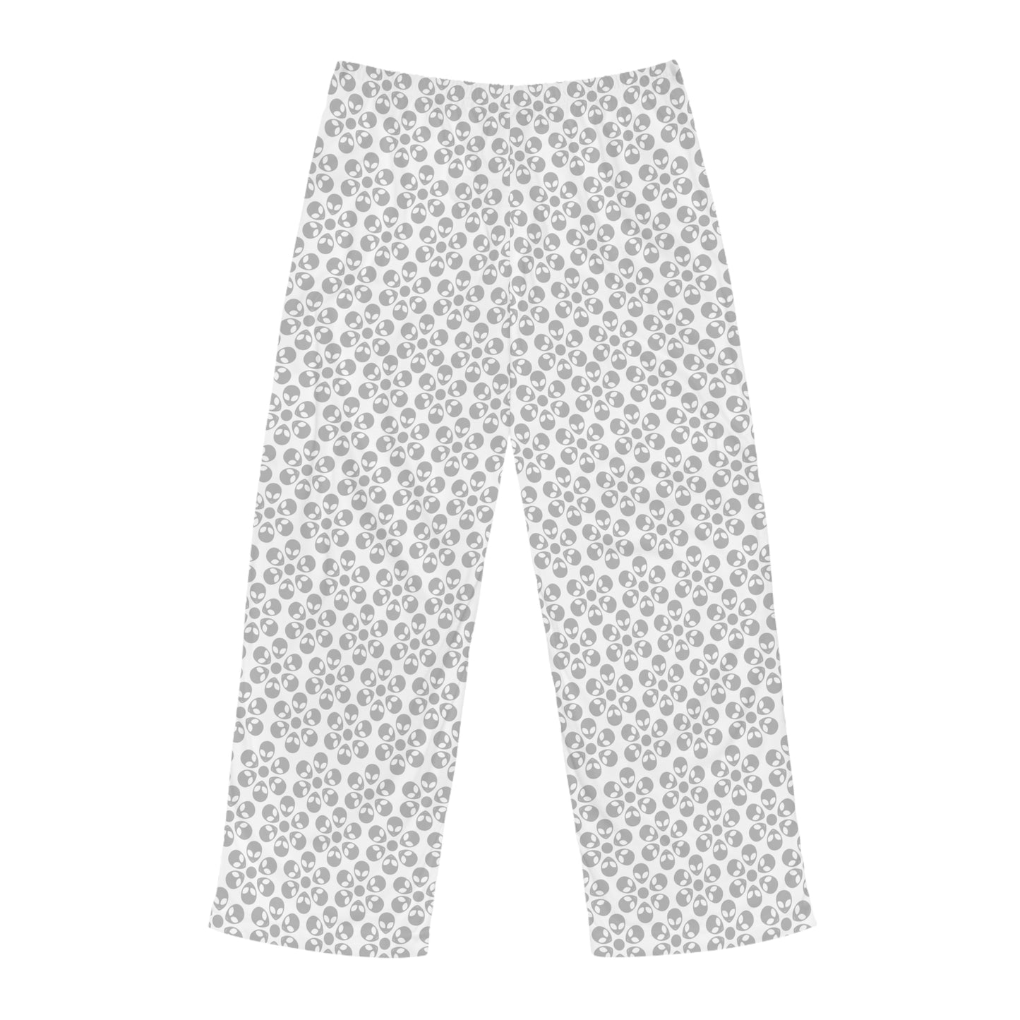 Cozy Mens Pajama Pants Stylish Floral Sleepwear Ideal for Relaxing Gifts for Him Home Lounge Wear Unique Patterned PJs Alien Flowers White