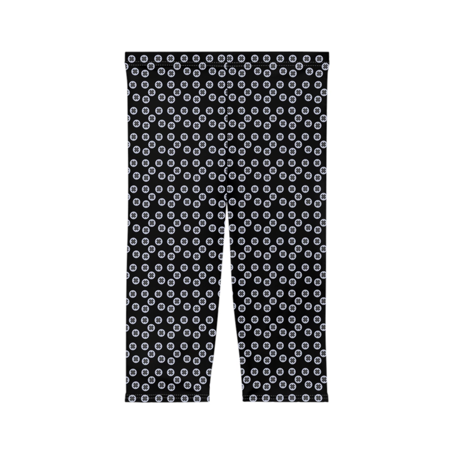 Chic Women’s Capri Leggings, Comfortable Yoga Pants, Stylish Athleisure Wear, Perfect for Summer, Casual Outings, Gift for Her - Black