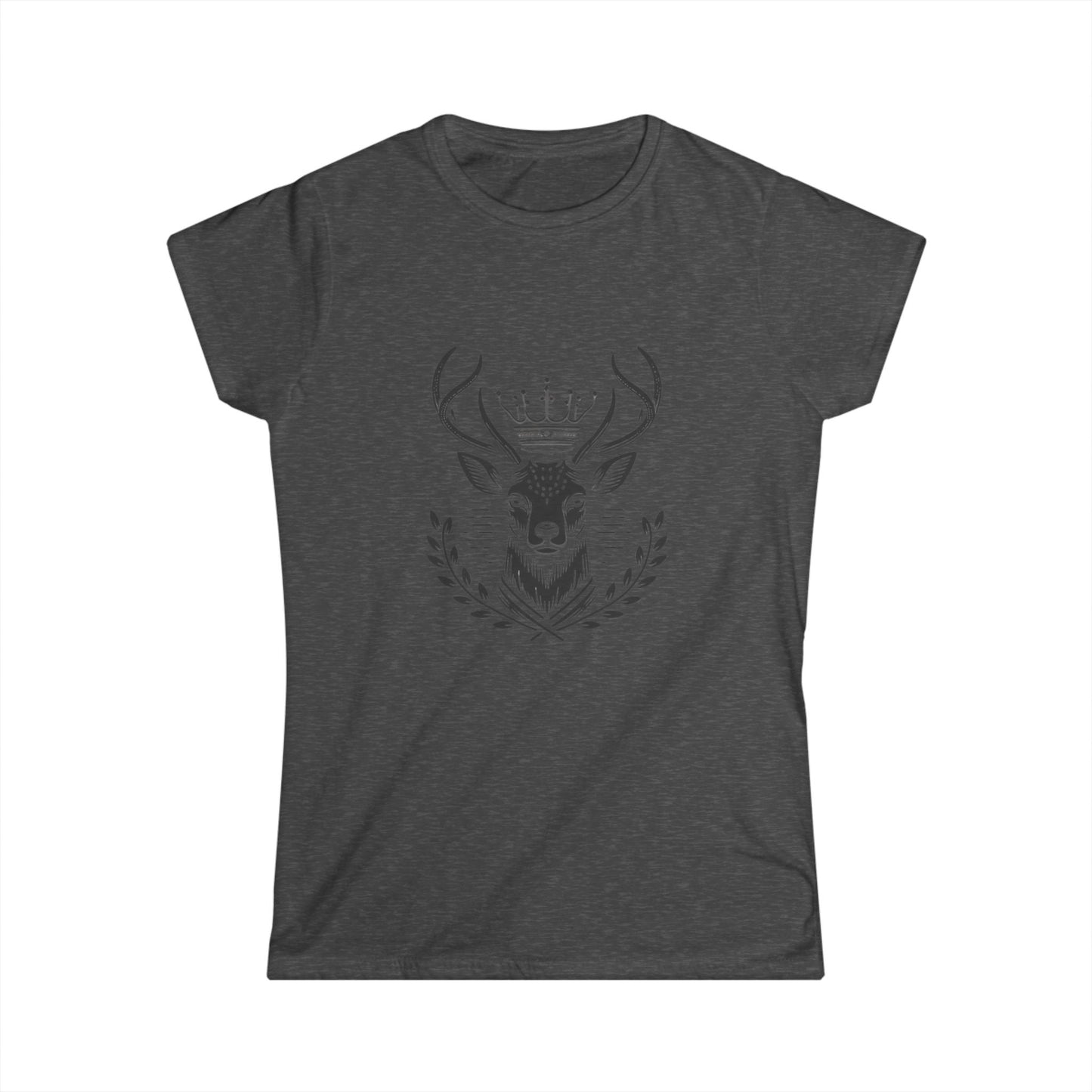 Bohemian Antler Women's Softstyle Tee - Nature-Inspired Graphic Shirt - Oh Deer Lord