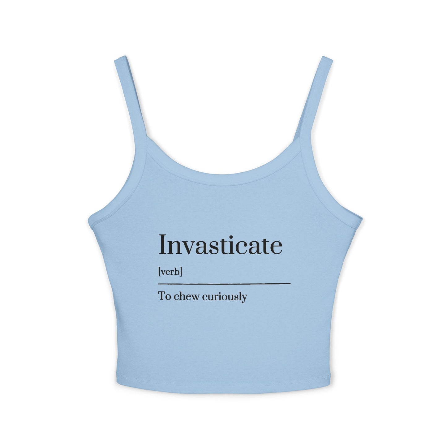 Curious Chew Tank Top | Summer Casual Wear, Trendy Spaghetti Strap, Gift for Foodies, Cute Summer Outfit, Flirty Top