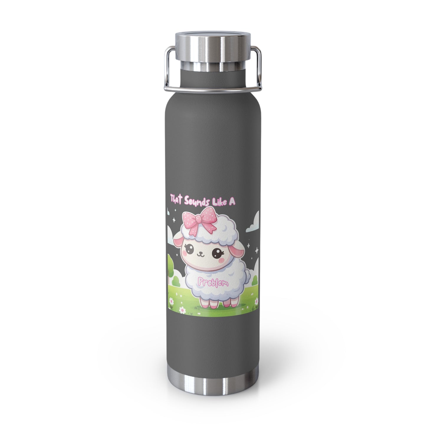 Cute Sheep Insulated Water Bottle - 22oz, Perfect Gift for Animal Lovers