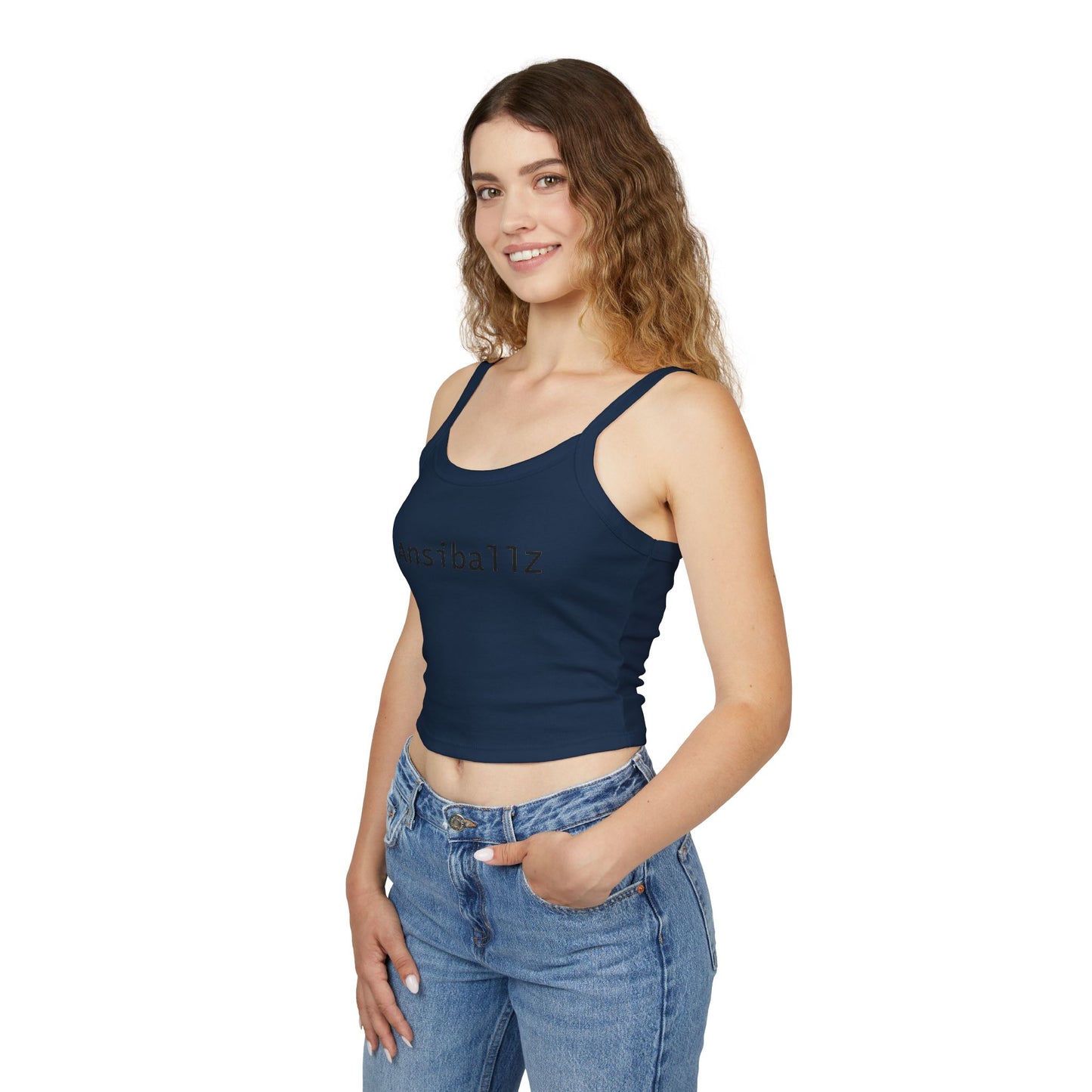 Trendy Women's Spaghetti Strap Tank Top with 'Ansiballz' Design | Ideal for Summer, Casual Wear, Gifts, Festivals, Lounging