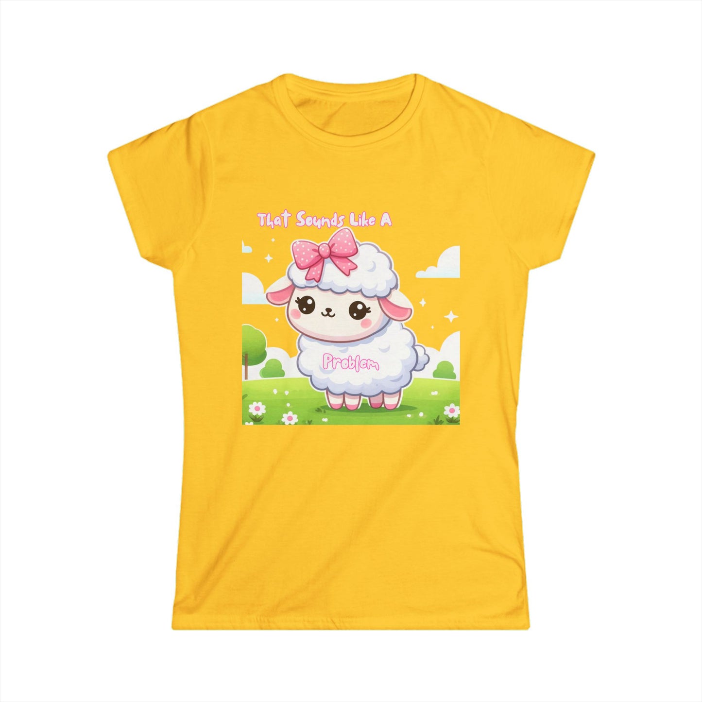 Cute Sheep Women's Softstyle Tee - Perfect for Animal Lovers and Casual Wear