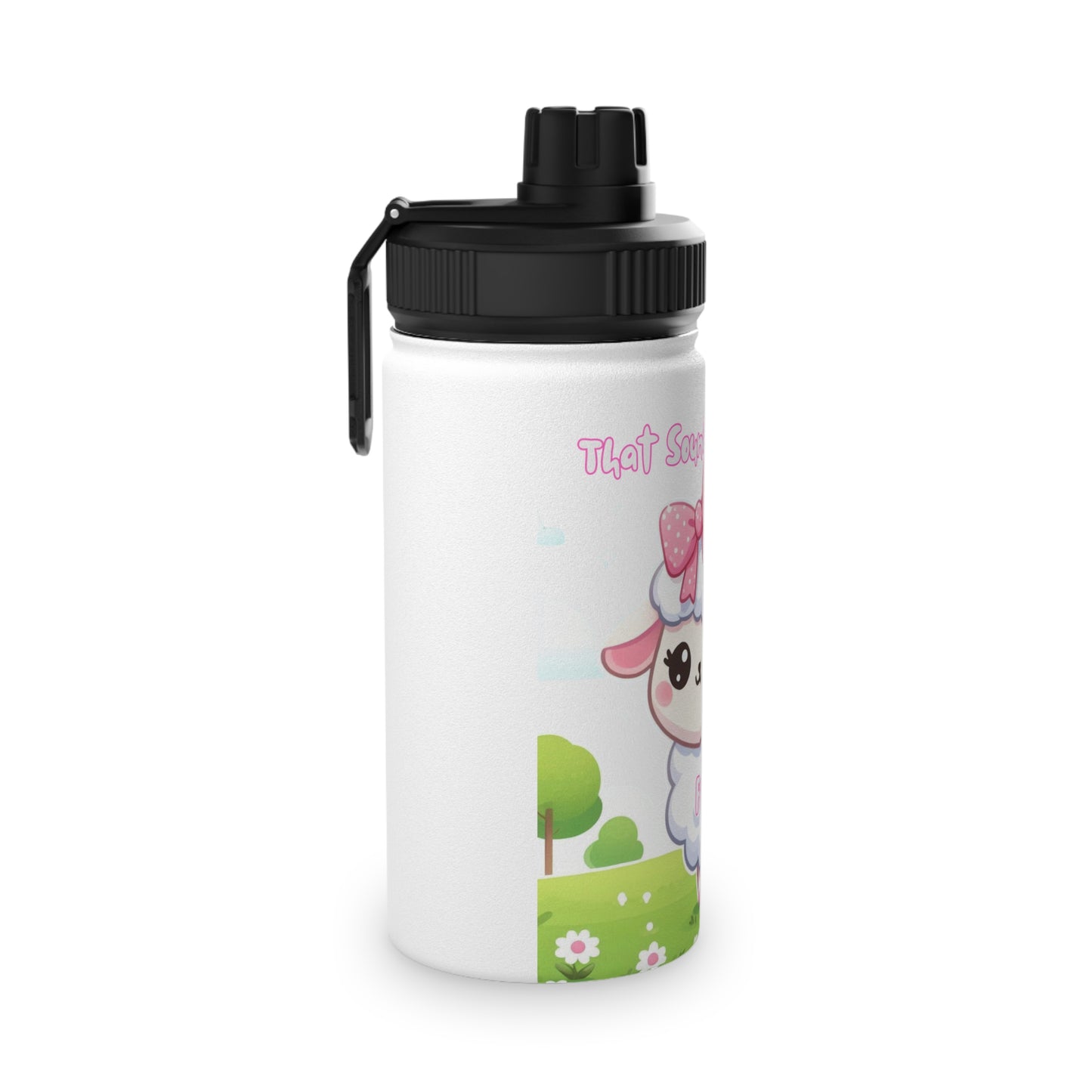 Cute Sheep Water Bottle with Sports Lid – Perfect for Kids and Outdoor Activities