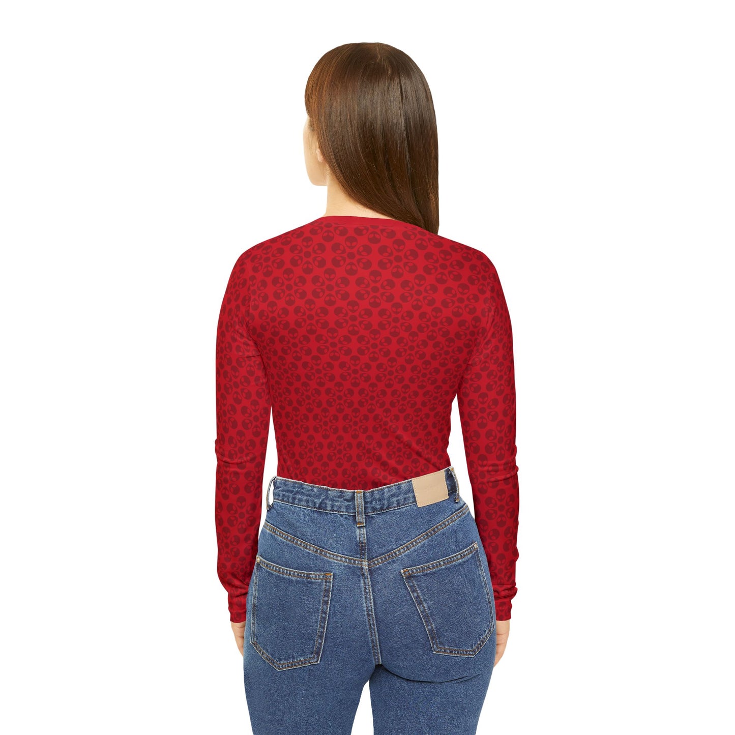Chic Floral VNeck Shirt Stylish Womens Top Perfect for Everyday Wear Casual Gatherings Spring Outings Mother’s Day Gift Alien Flowers Dark Red