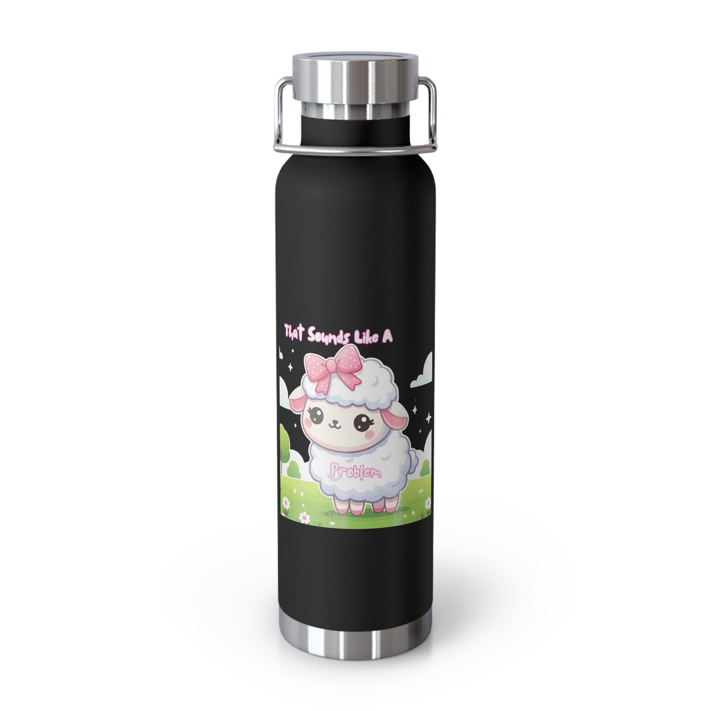 Cute Sheep Insulated Water Bottle - 22oz, Perfect Gift for Animal Lovers