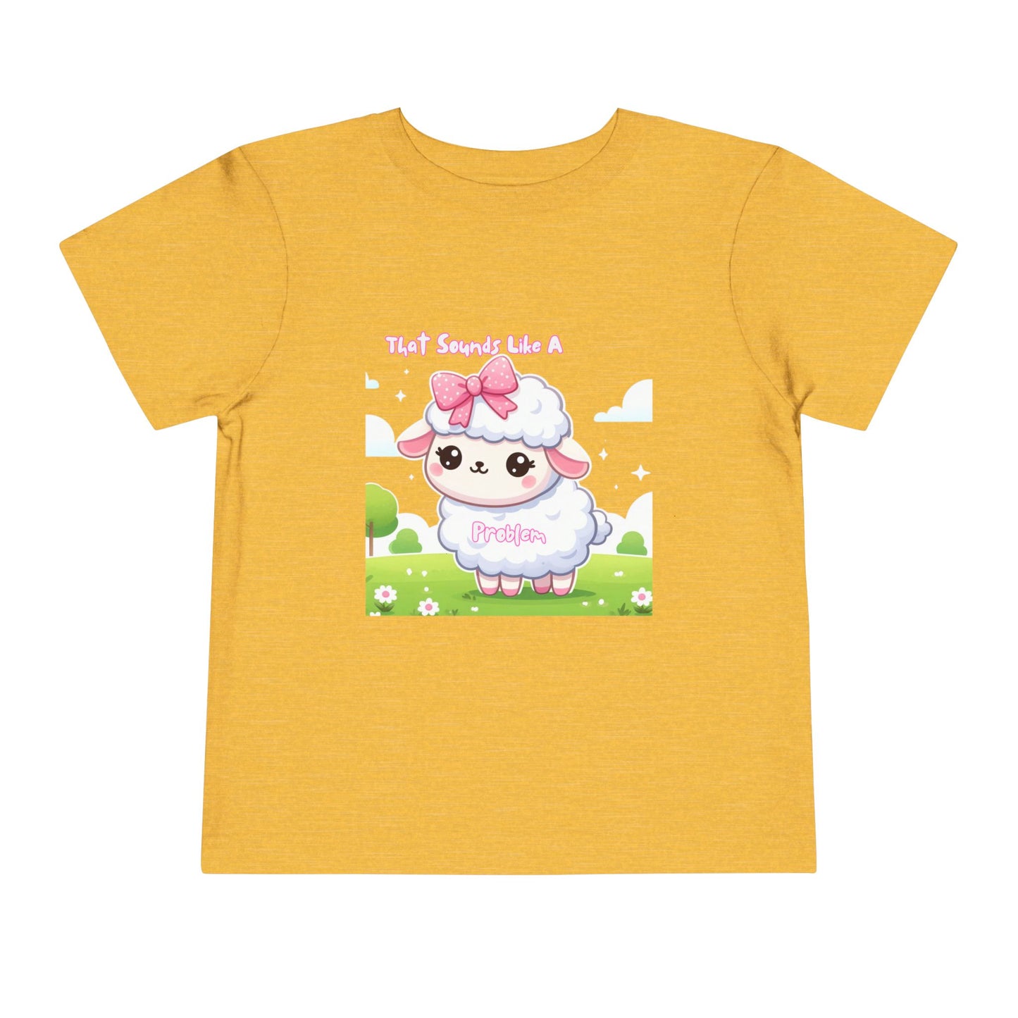 Cute Toddler Short Sleeve Tee - 'Tied Softly Like A Pretty Lamb' Design
