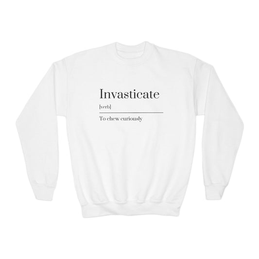 Invasticate Youth Crewneck Sweatshirt, Cool Sweatshirt for Kids, Youth Clothing, Trendy Apparel, Inspirational Gift, Cozy Fashion