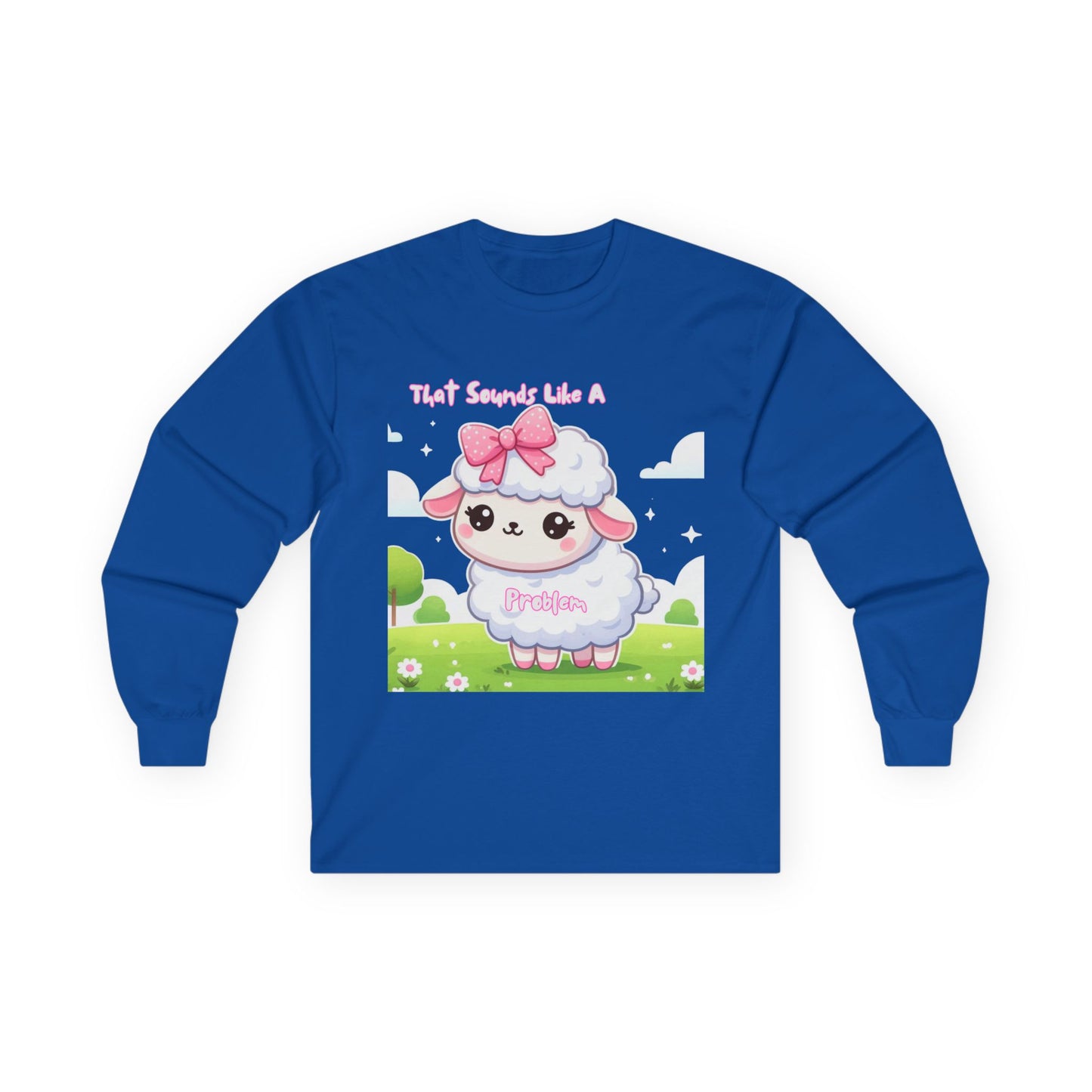 Cute Lamb Long Sleeve Tee for Animal Lovers - "That's Sounds Like A Pet" Design