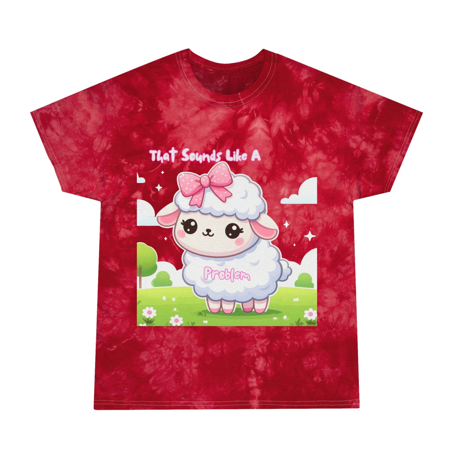 Cute Tie-Dye Tee with Adorable Sheep Graphic – Perfect for Casual Days & Gifts!