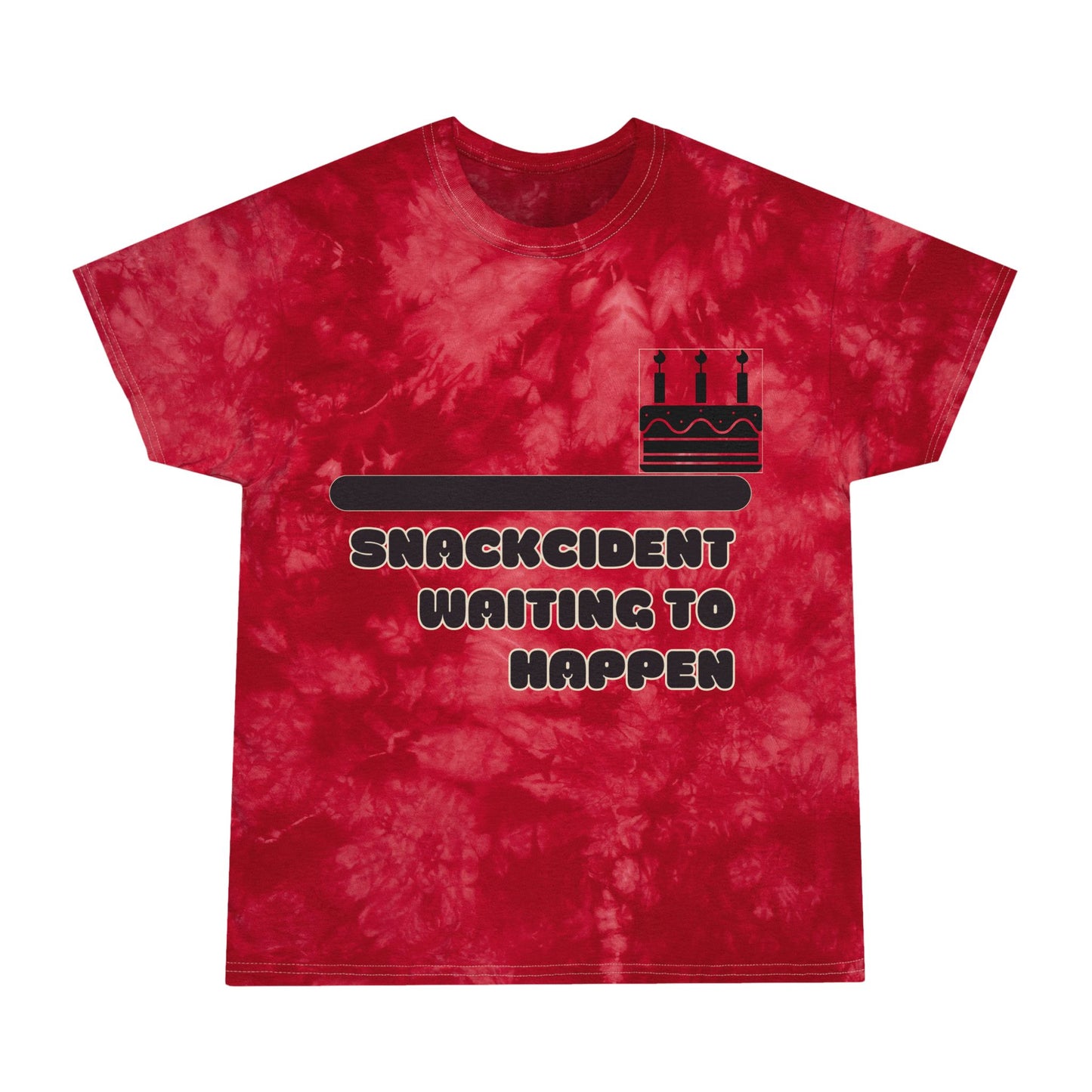 Snackcident Tie-Dye Tee, Trendy Tie-Dye T-Shirt for Food Lovers, Gift for Friends, Casual Wear, Summer Vibes, Unique Birthday Present