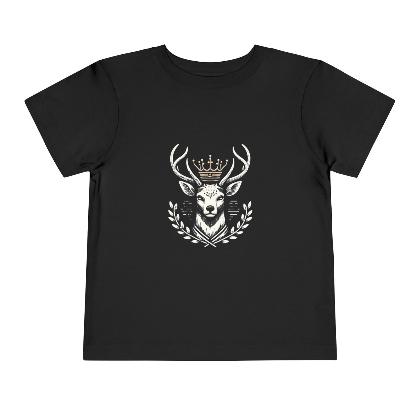 Royal Deer Toddler Short Sleeve Tee - Cute Animal Graphic Tee for Kids - Oh Deer Lord