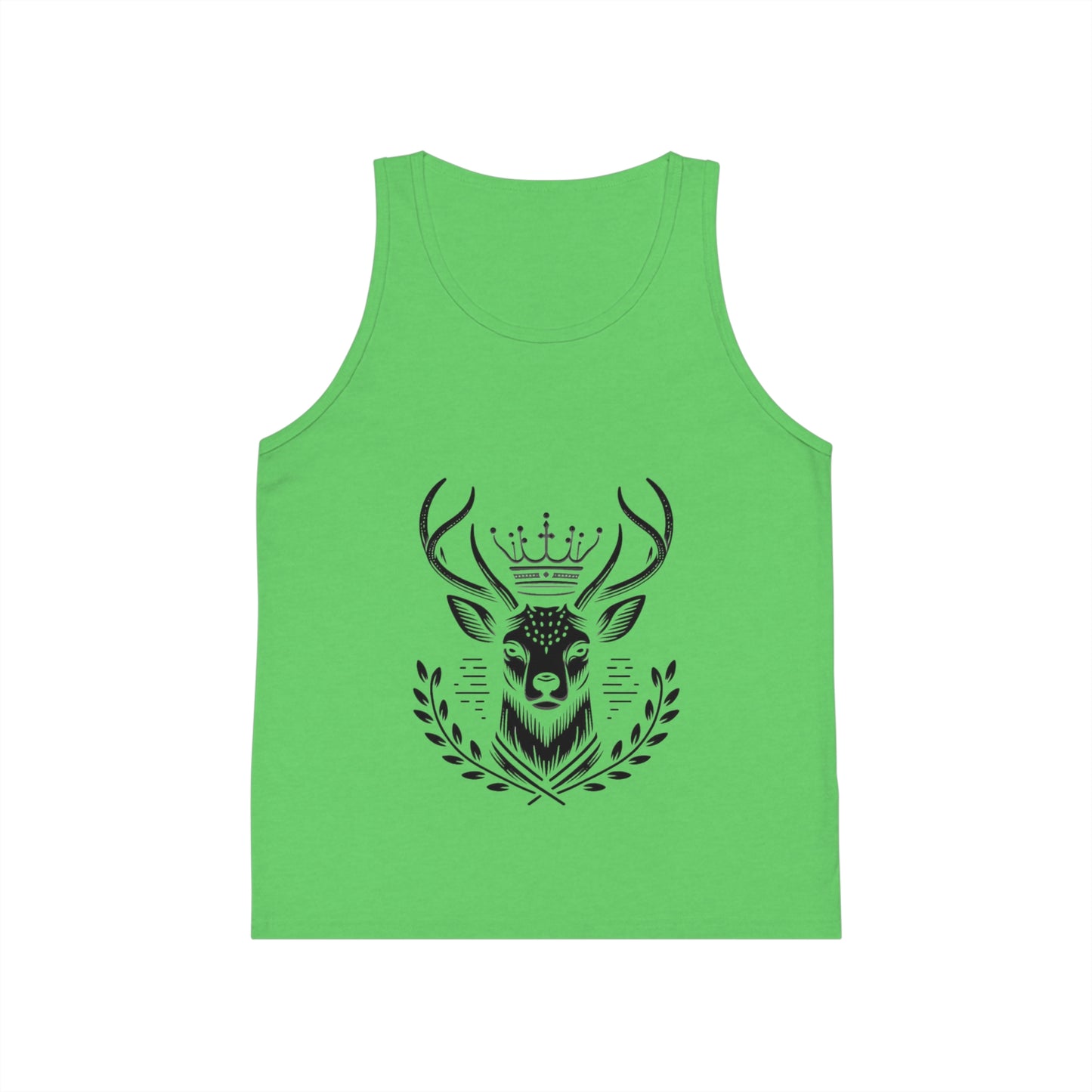 Kids' Jersey Tank Top - Majestic Crowned Deer Design - Oh Deer Lord