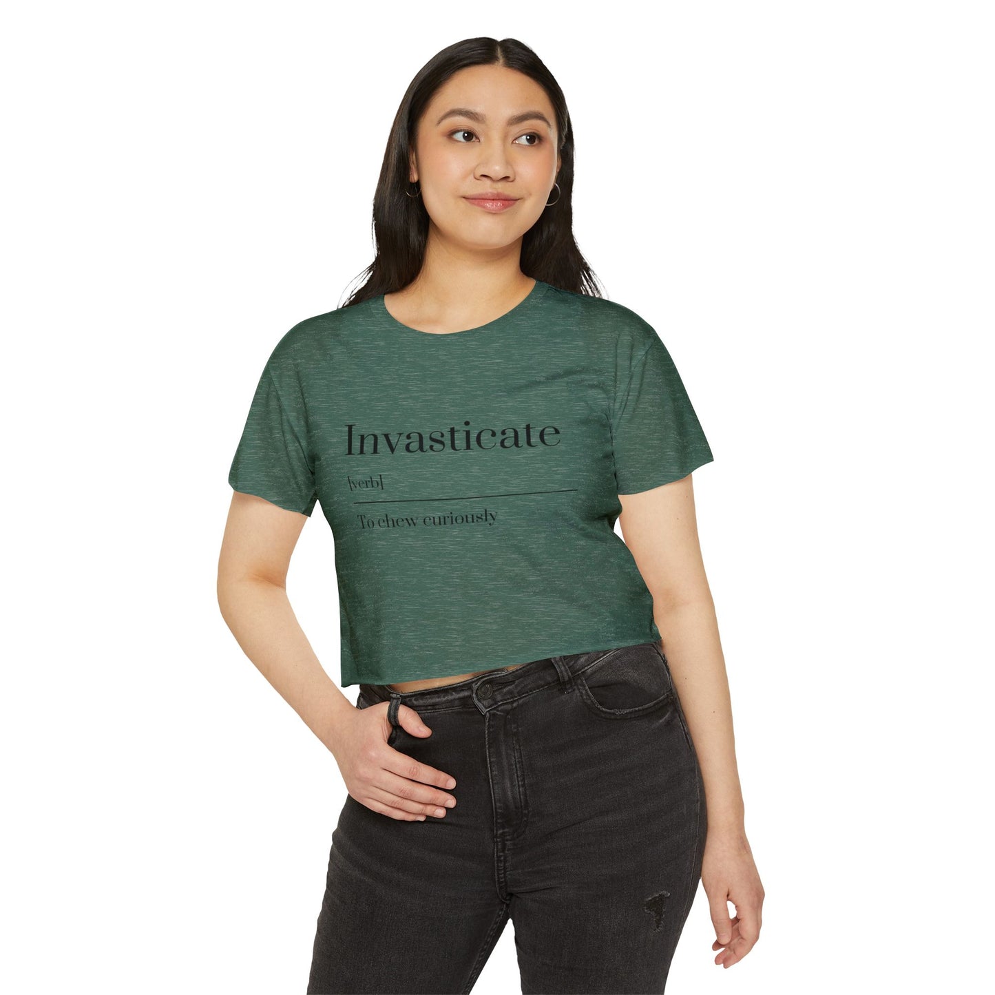 Invasticate Women’s Festival Crop Top | Fun Summer Style, Music Fest Top, Cute Gift for Her, Trendy Casual Wear, Cheeky Summer Tee