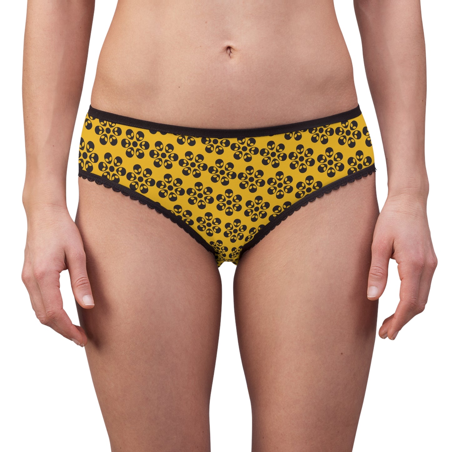 Alien Floral Briefs - Yellow